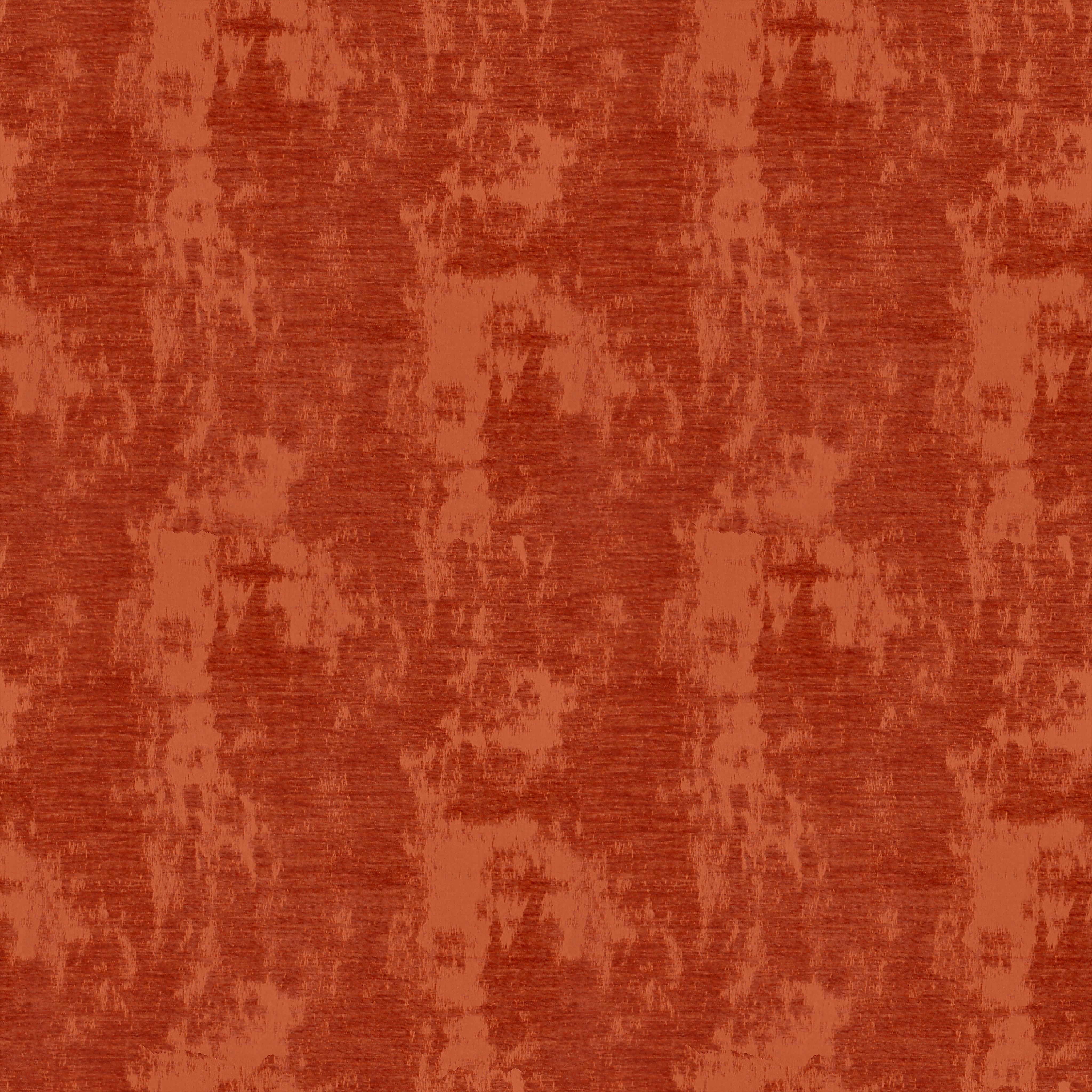 A seamless fabric texture with graphical orange chenille units arranged in a None pattern