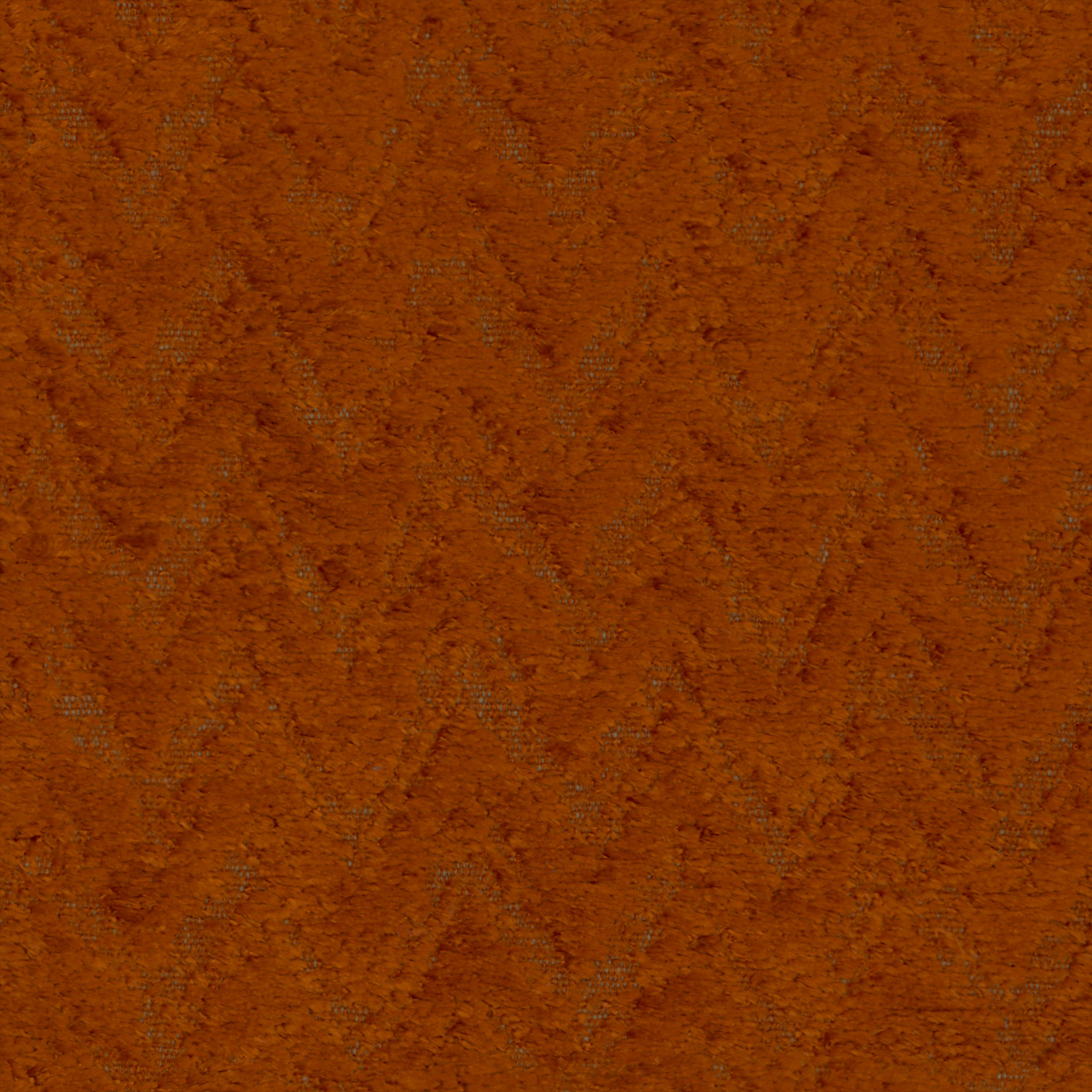 A seamless fabric texture with graphical orange chenille units arranged in a None pattern