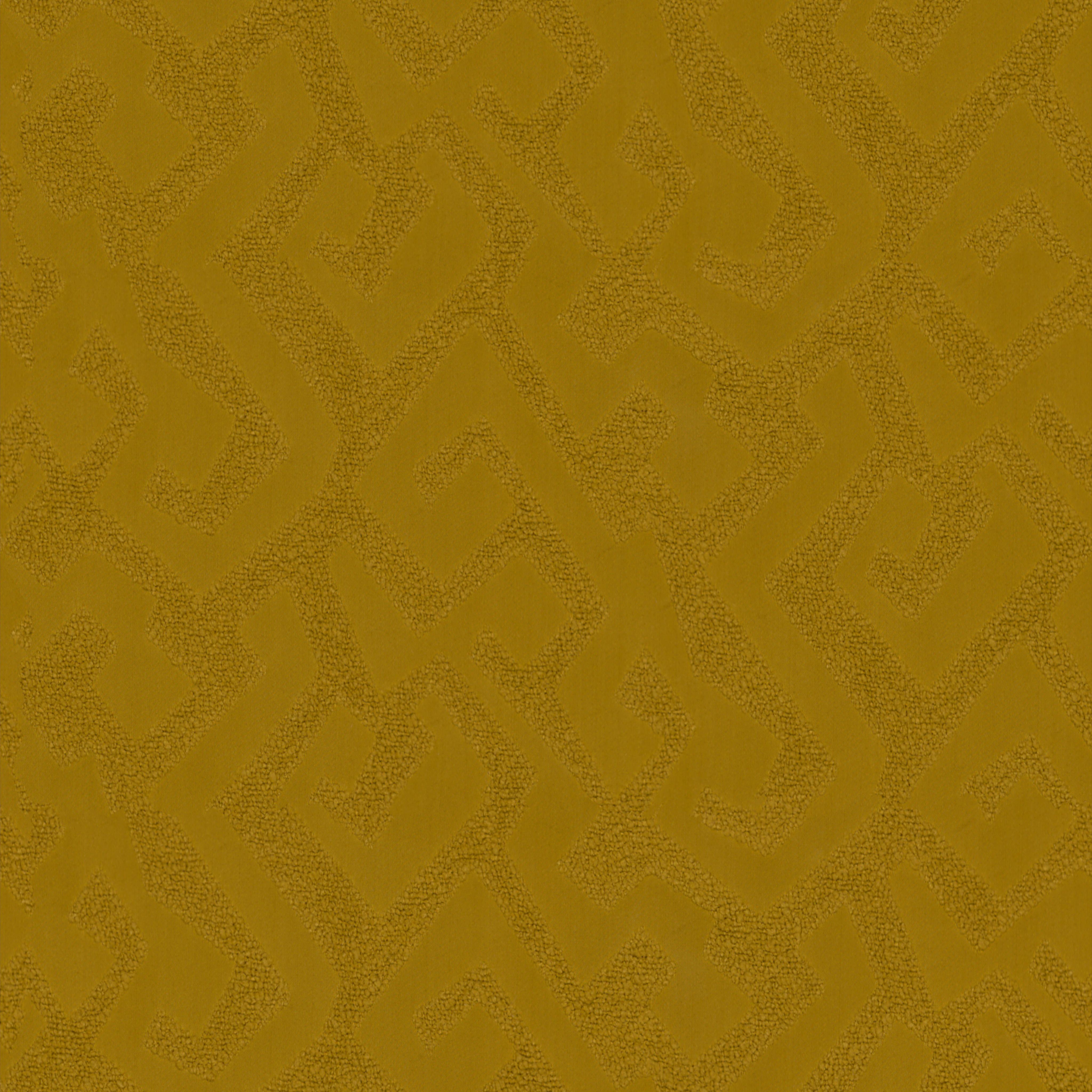 A seamless fabric texture with graphical gold jacquard units arranged in a None pattern