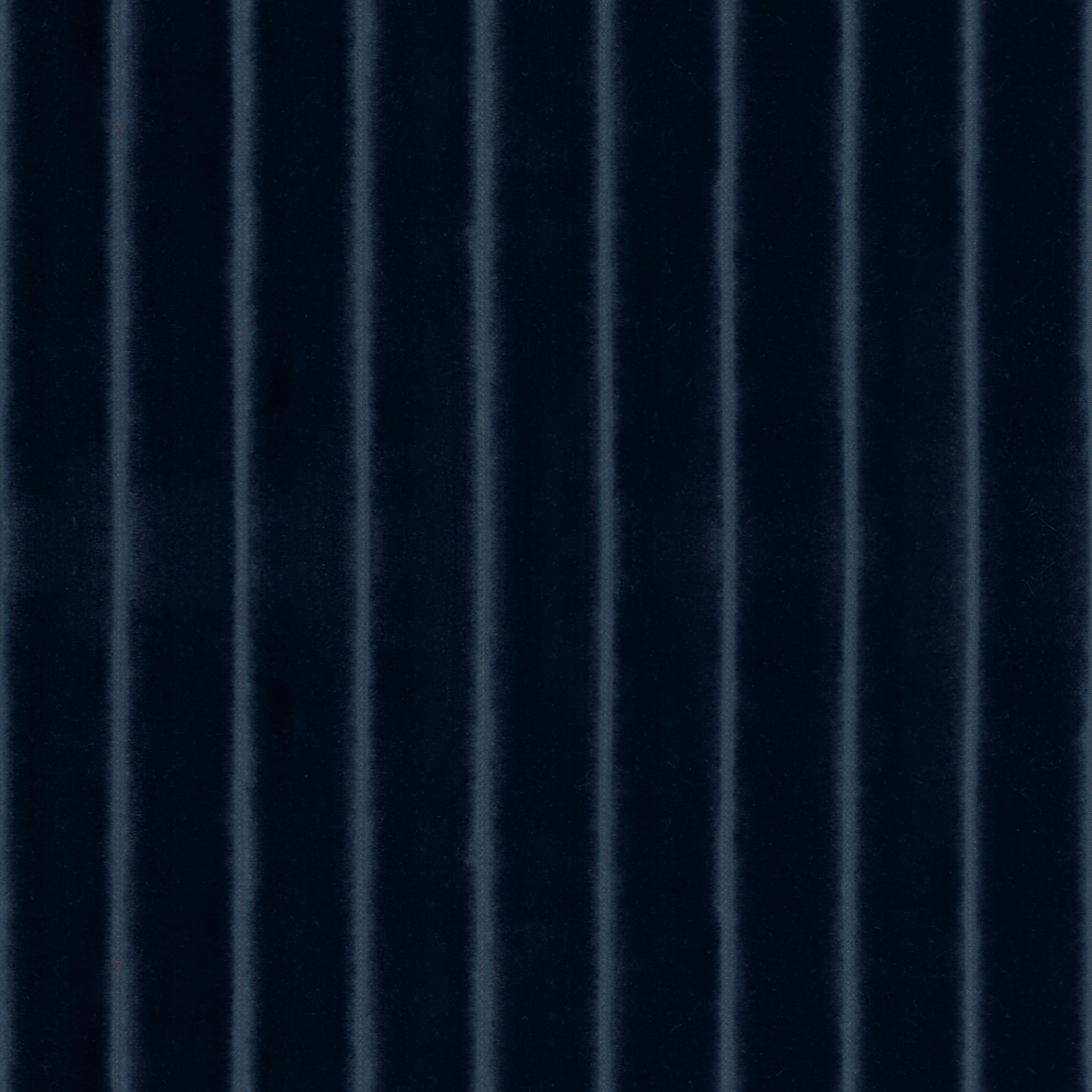 A seamless fabric texture with stripe blue velvet units arranged in a None pattern