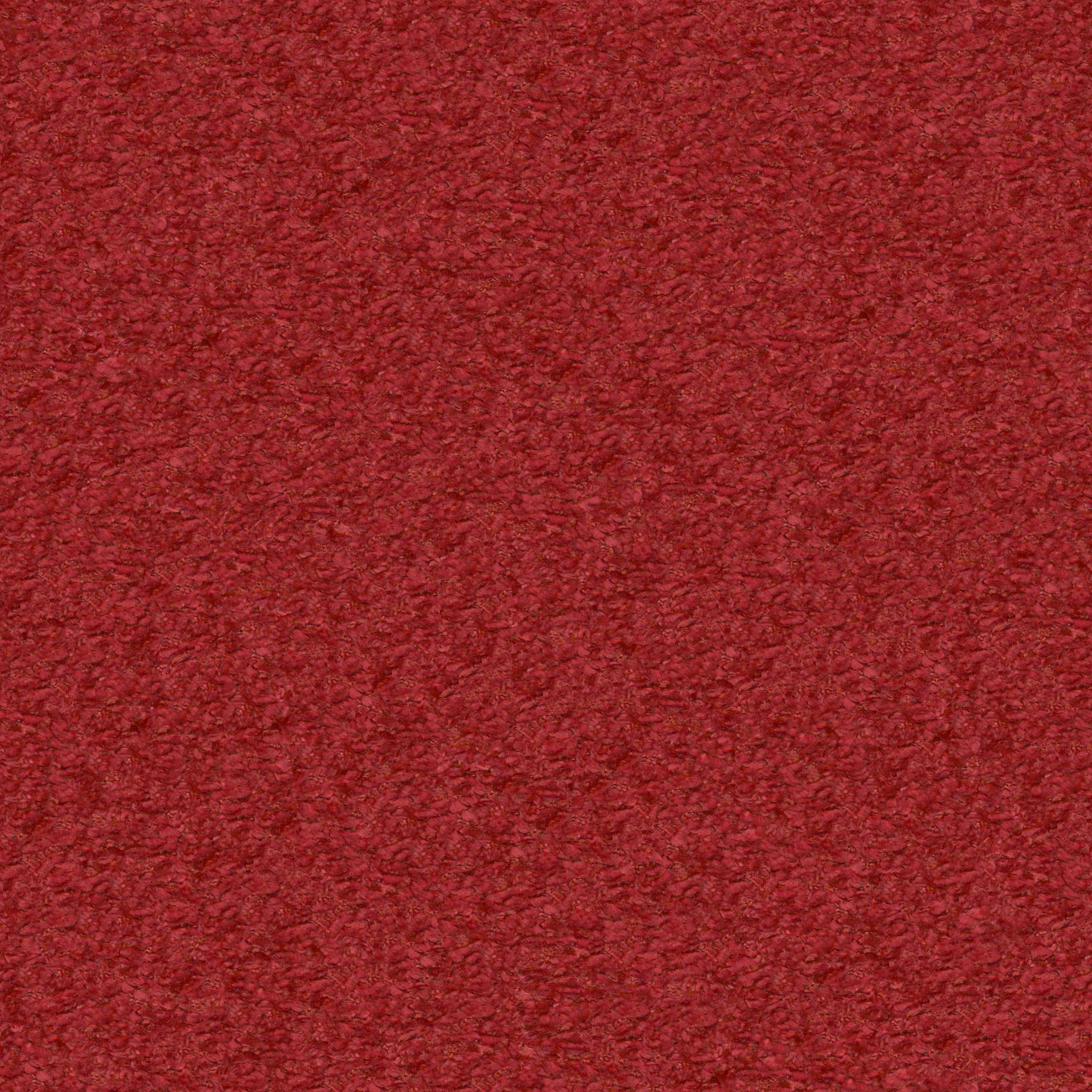 A seamless fabric texture with plain red chenille units arranged in a None pattern