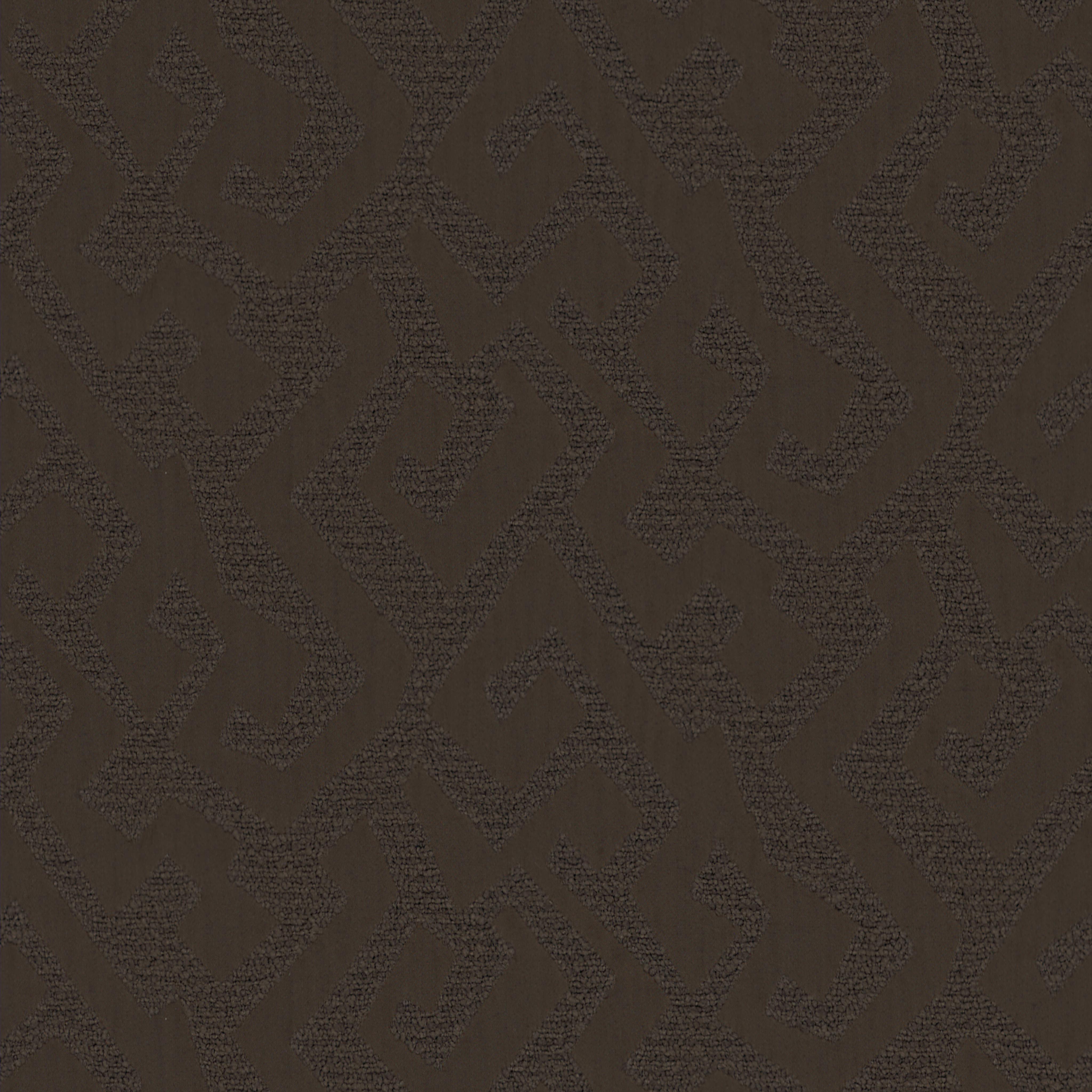 A seamless fabric texture with graphical brown jacquard units arranged in a None pattern