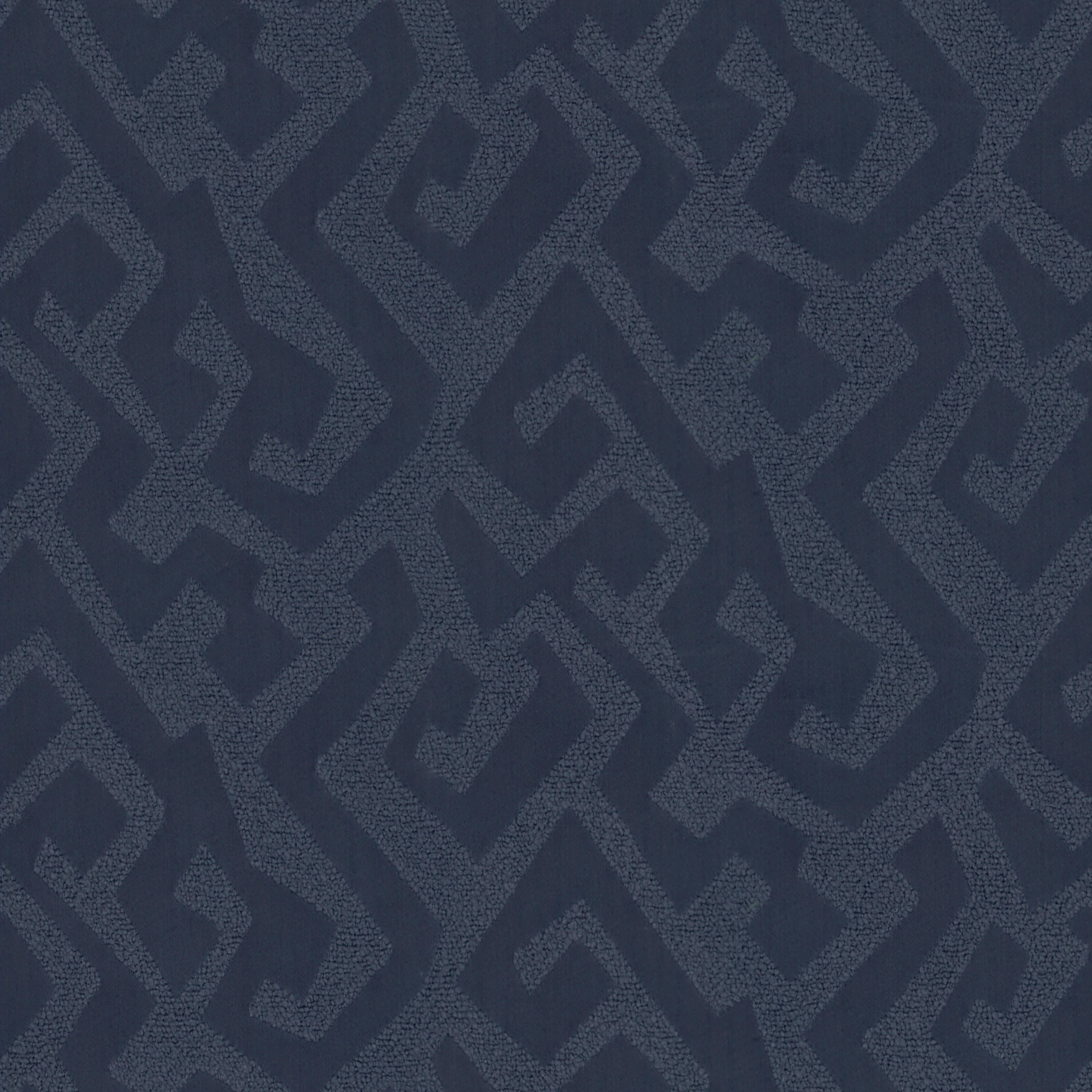 A seamless fabric texture with graphical blue jacquard units arranged in a None pattern
