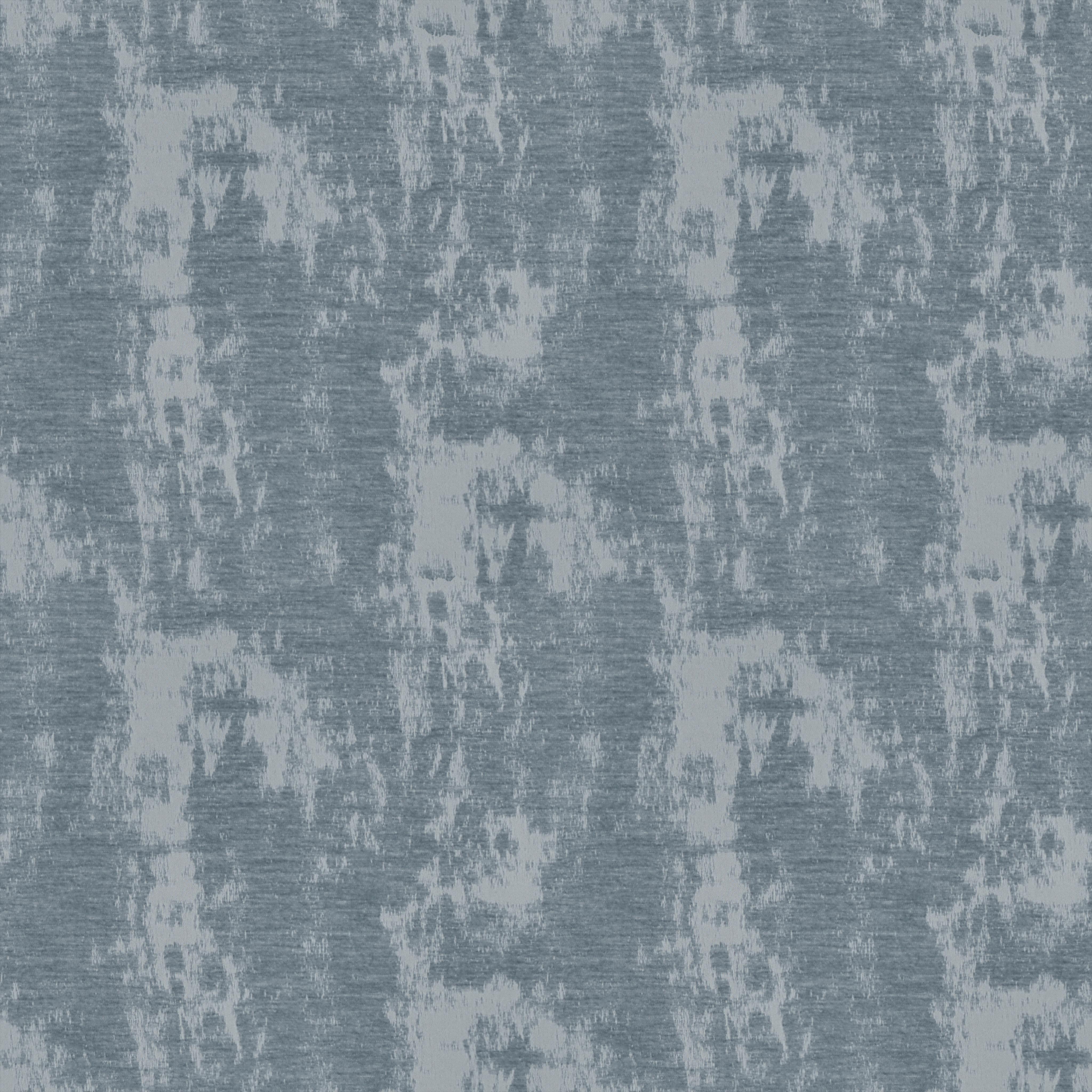 A seamless fabric texture with graphical blue chenille units arranged in a None pattern