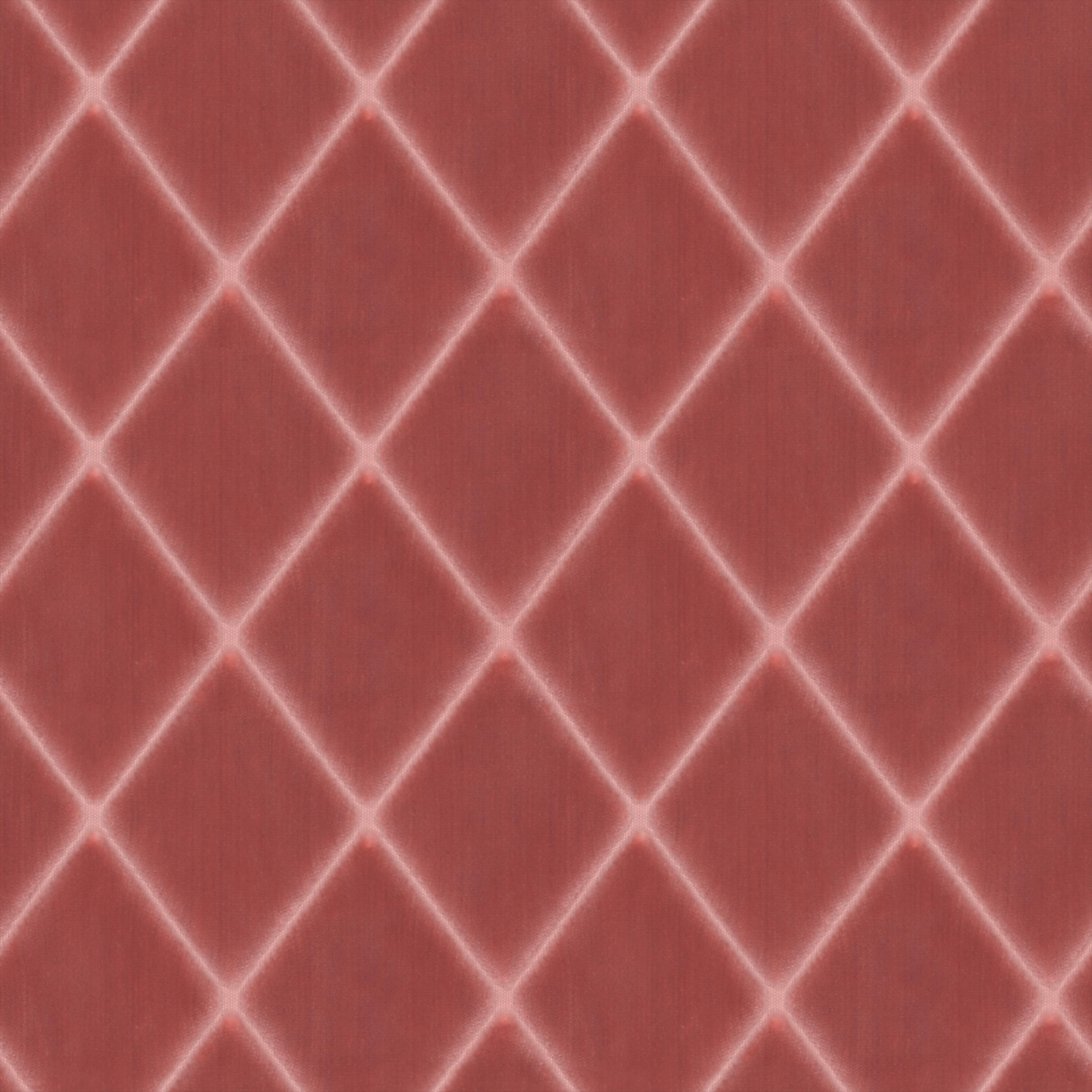 A seamless fabric texture with geometric pink velvet units arranged in a None pattern