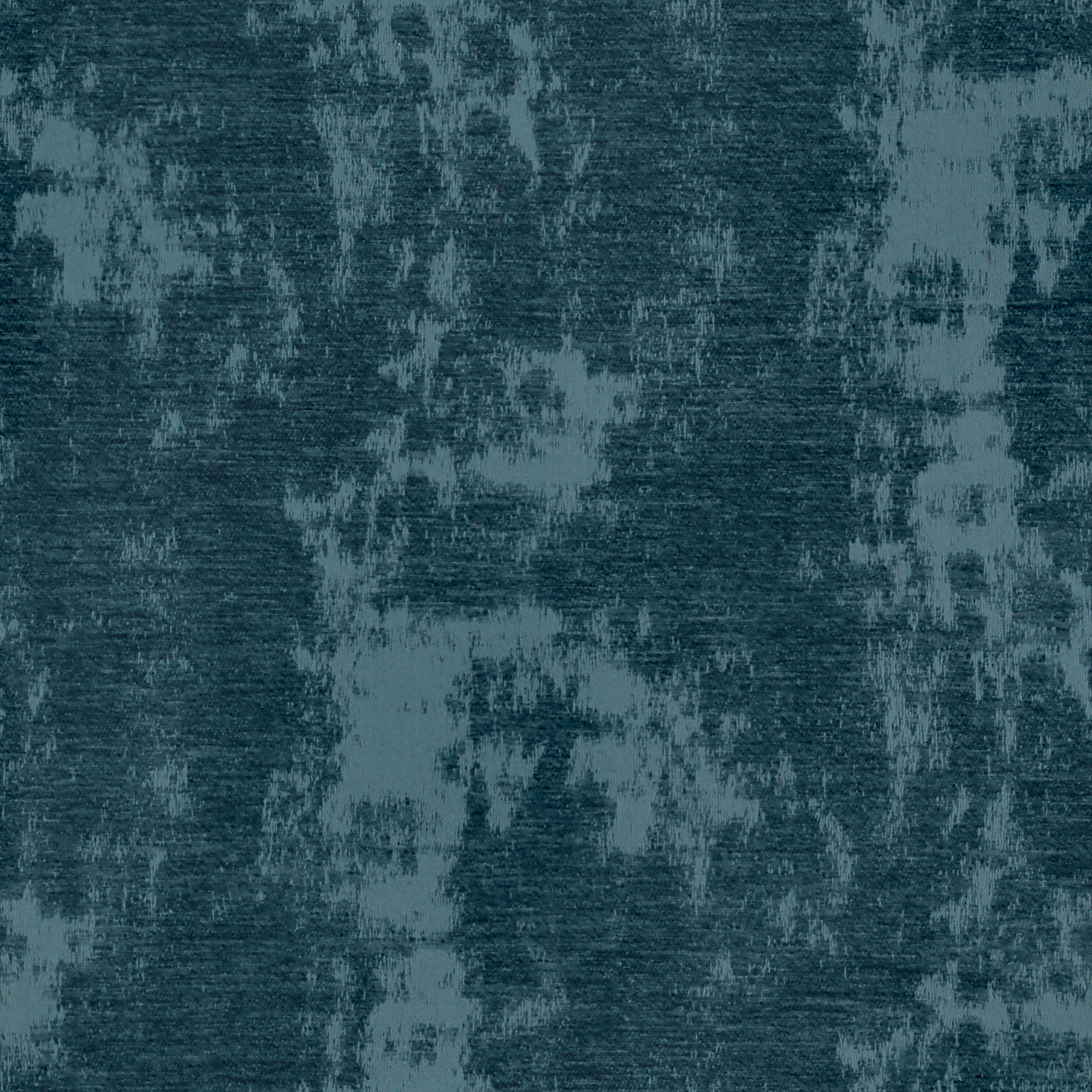 A seamless fabric texture with graphical blue chenille units arranged in a None pattern