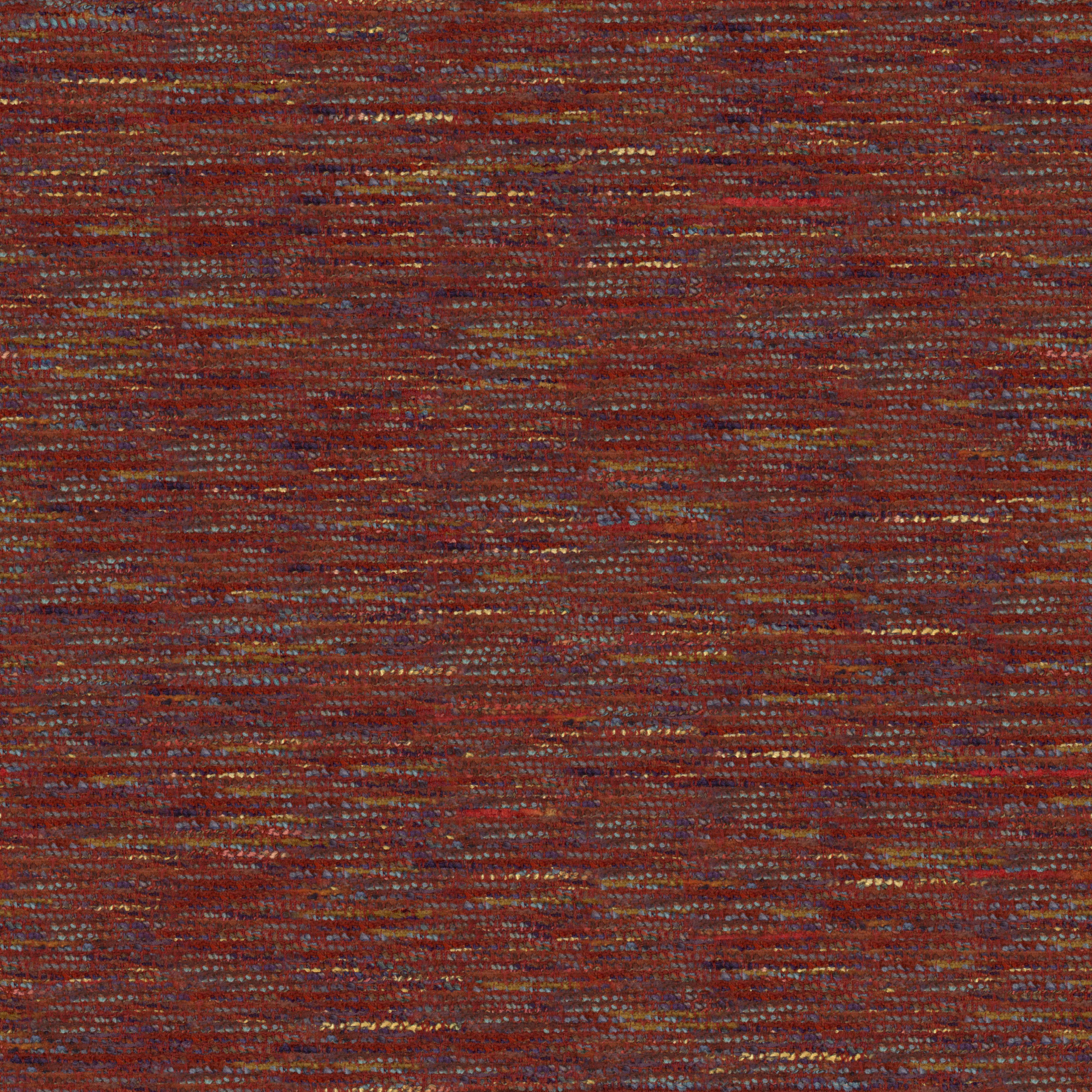 A seamless fabric texture with plain red chenille units arranged in a None pattern