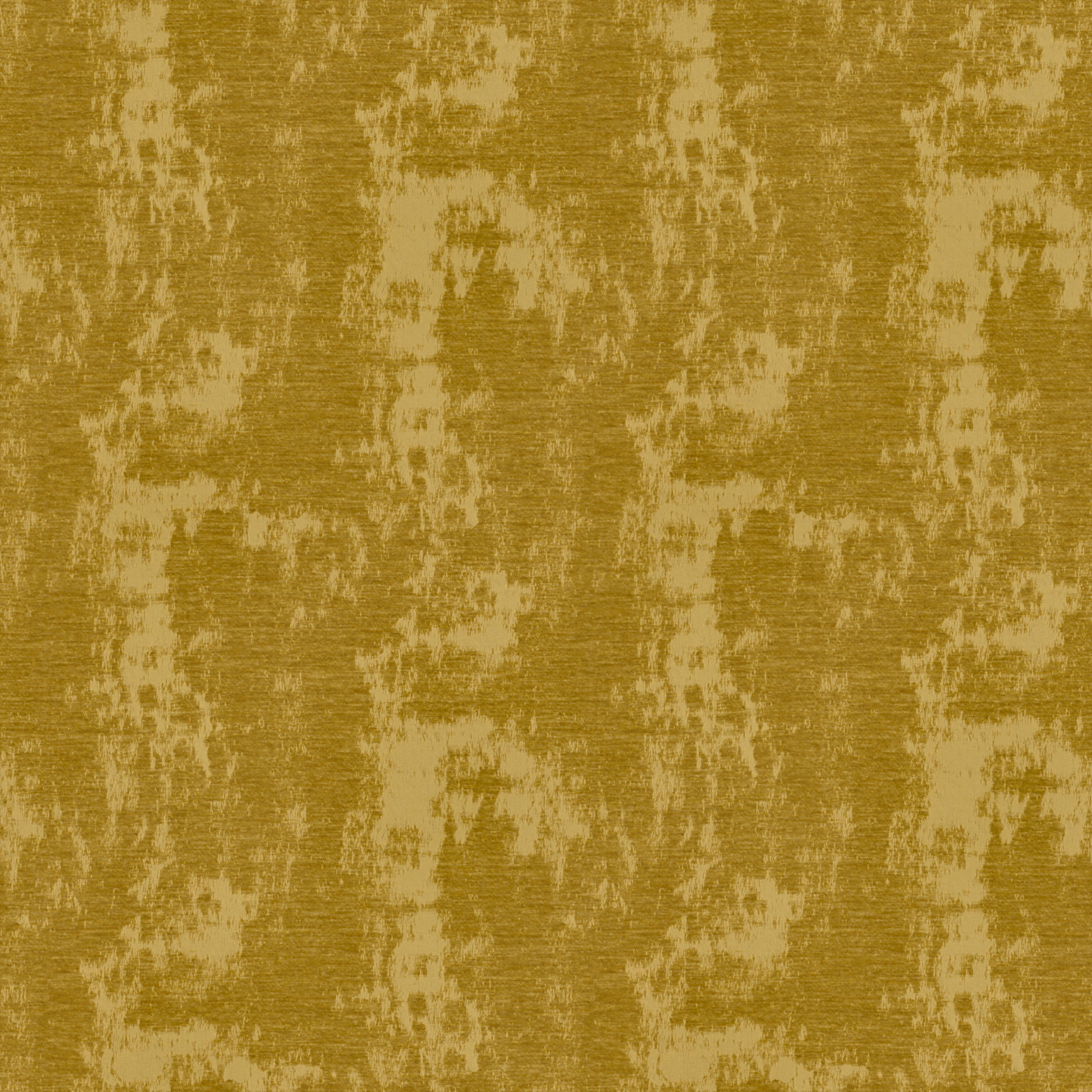 A seamless fabric texture with graphical gold chenille units arranged in a None pattern