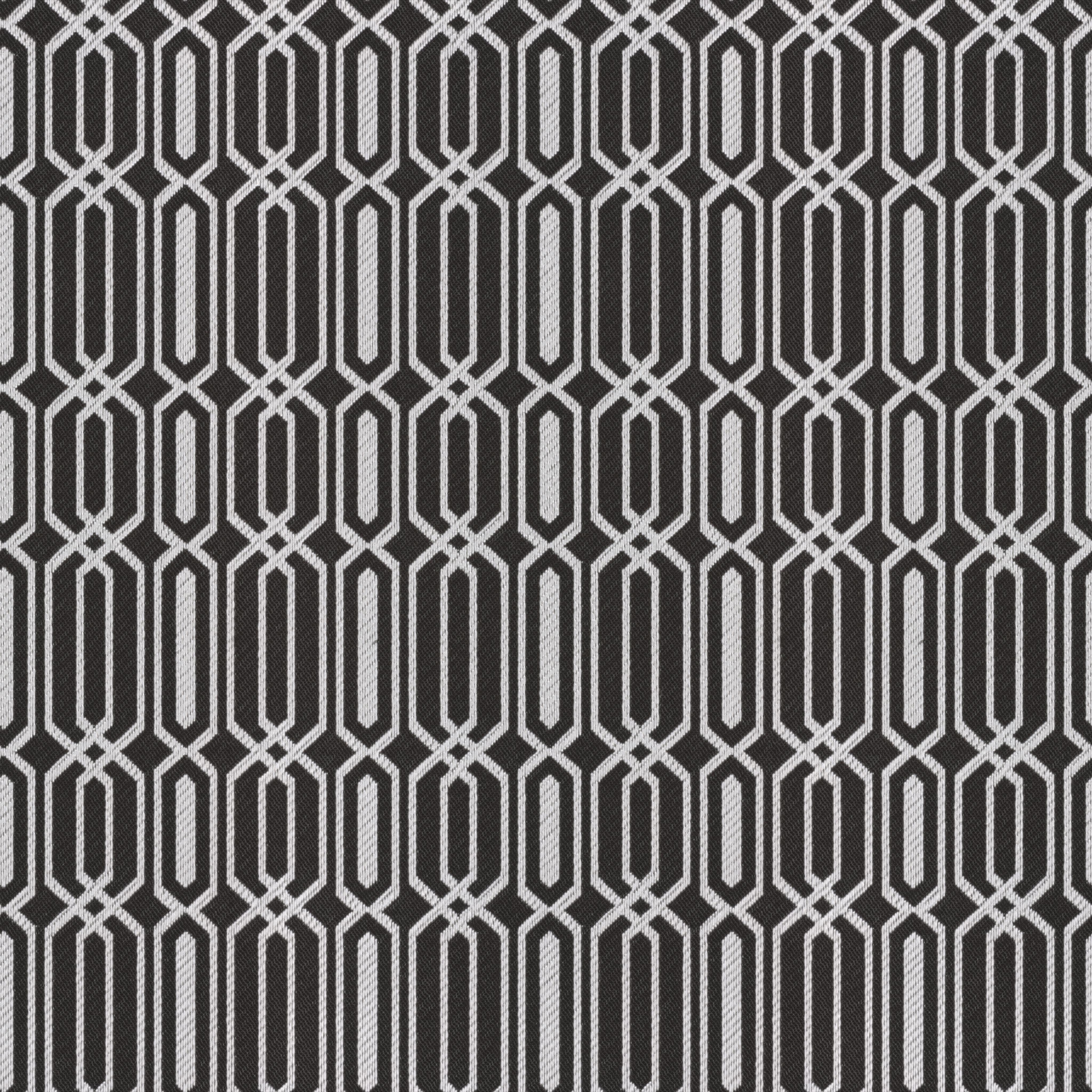 A seamless fabric texture with geometric black jacquard units arranged in a None pattern