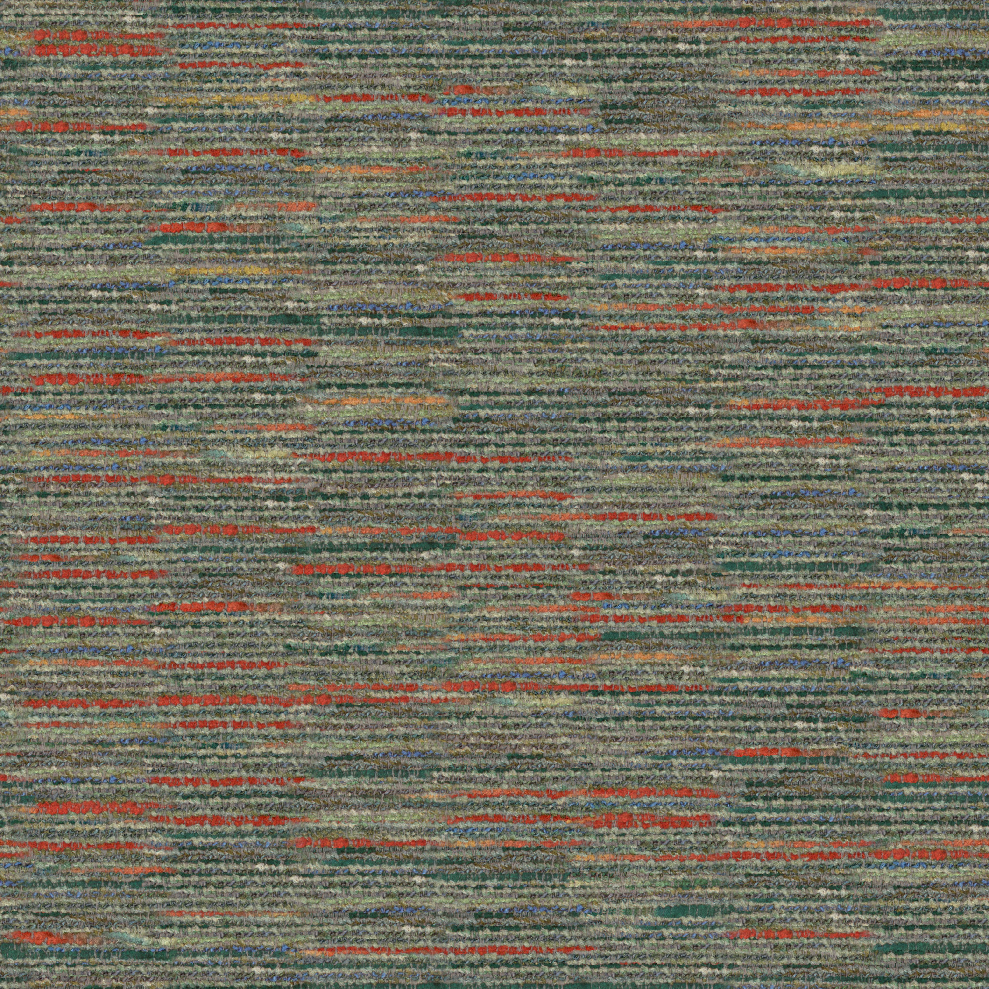A seamless fabric texture with plain green chenille units arranged in a None pattern