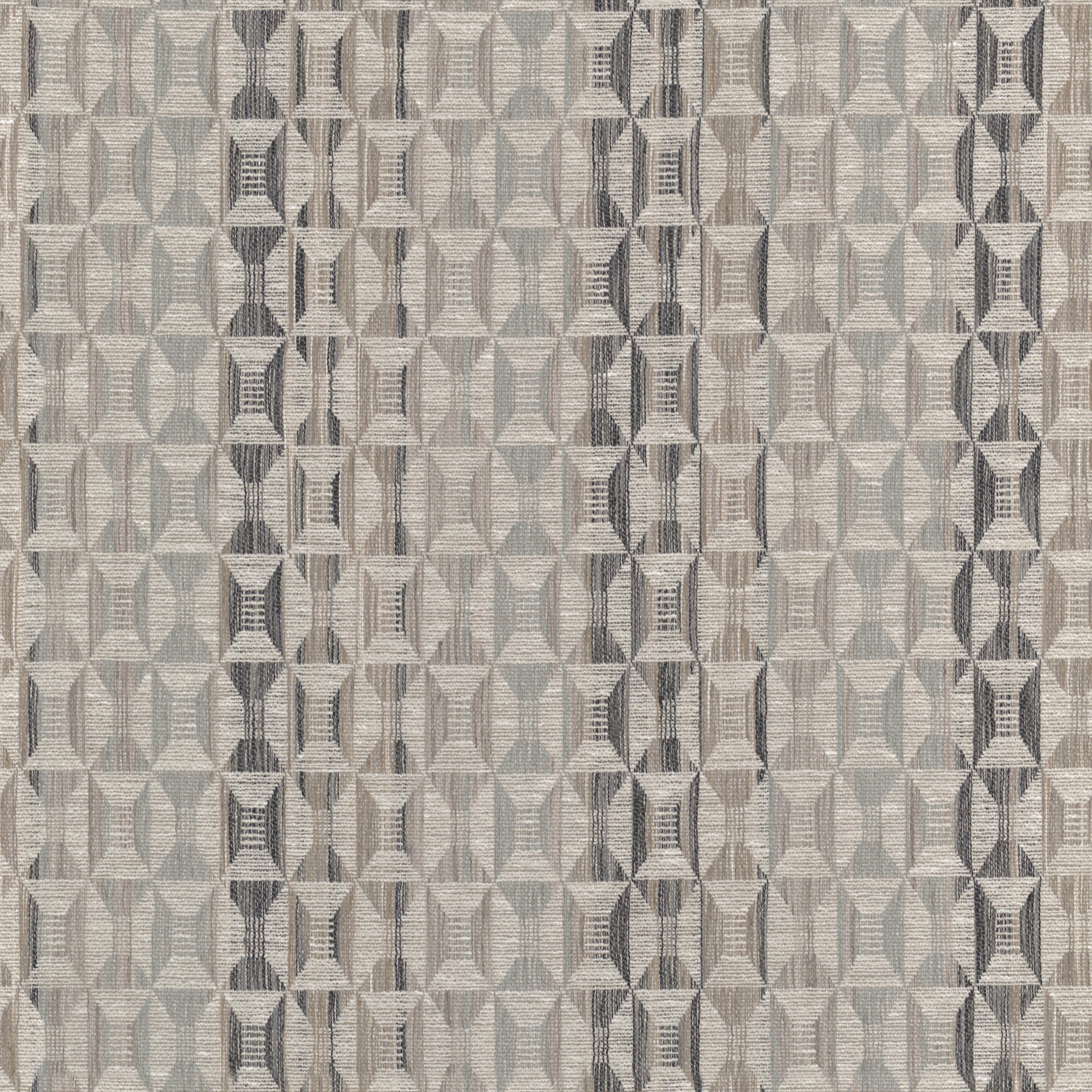 A seamless fabric texture with geometric grey jacquard units arranged in a None pattern