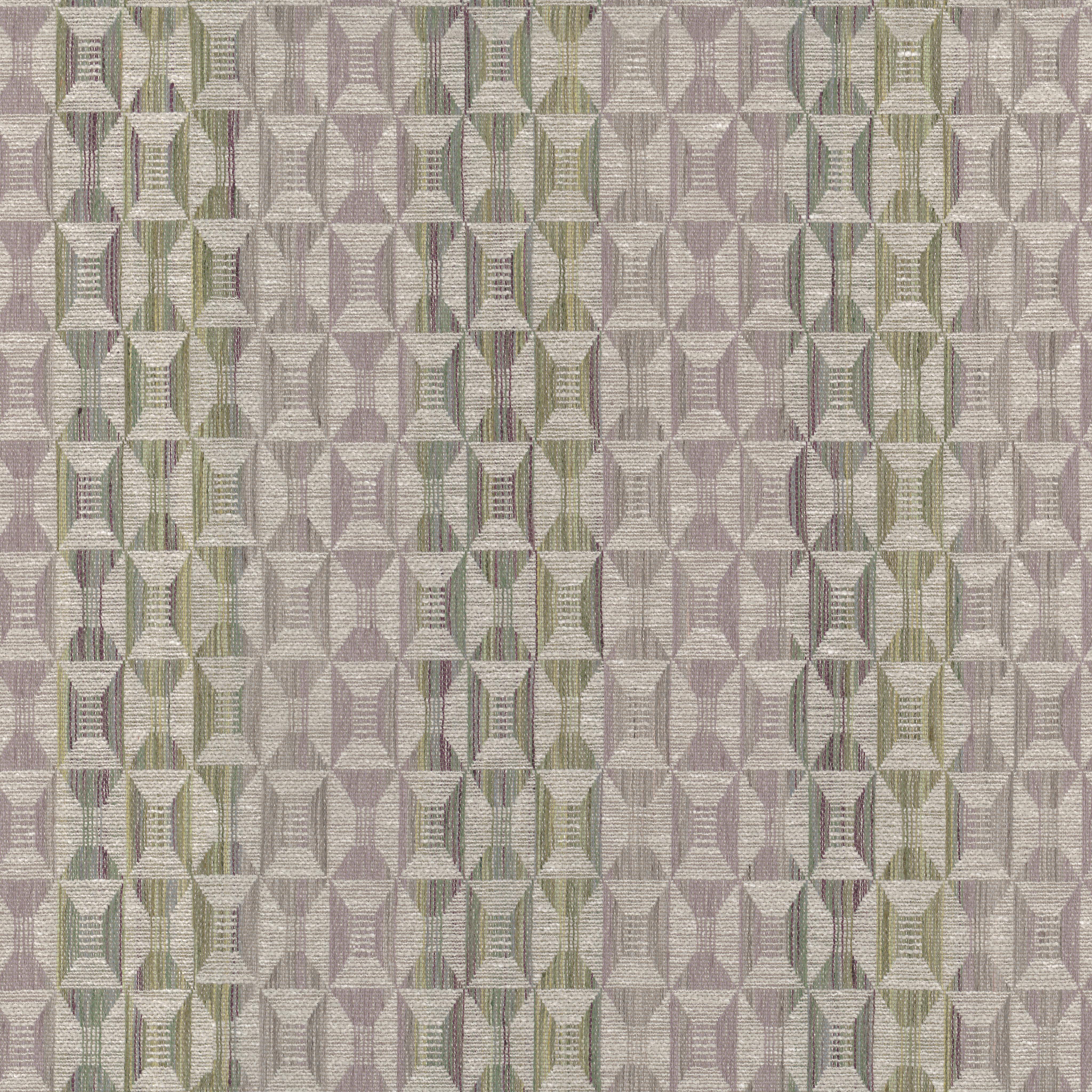 A seamless fabric texture with geometric green jacquard units arranged in a None pattern