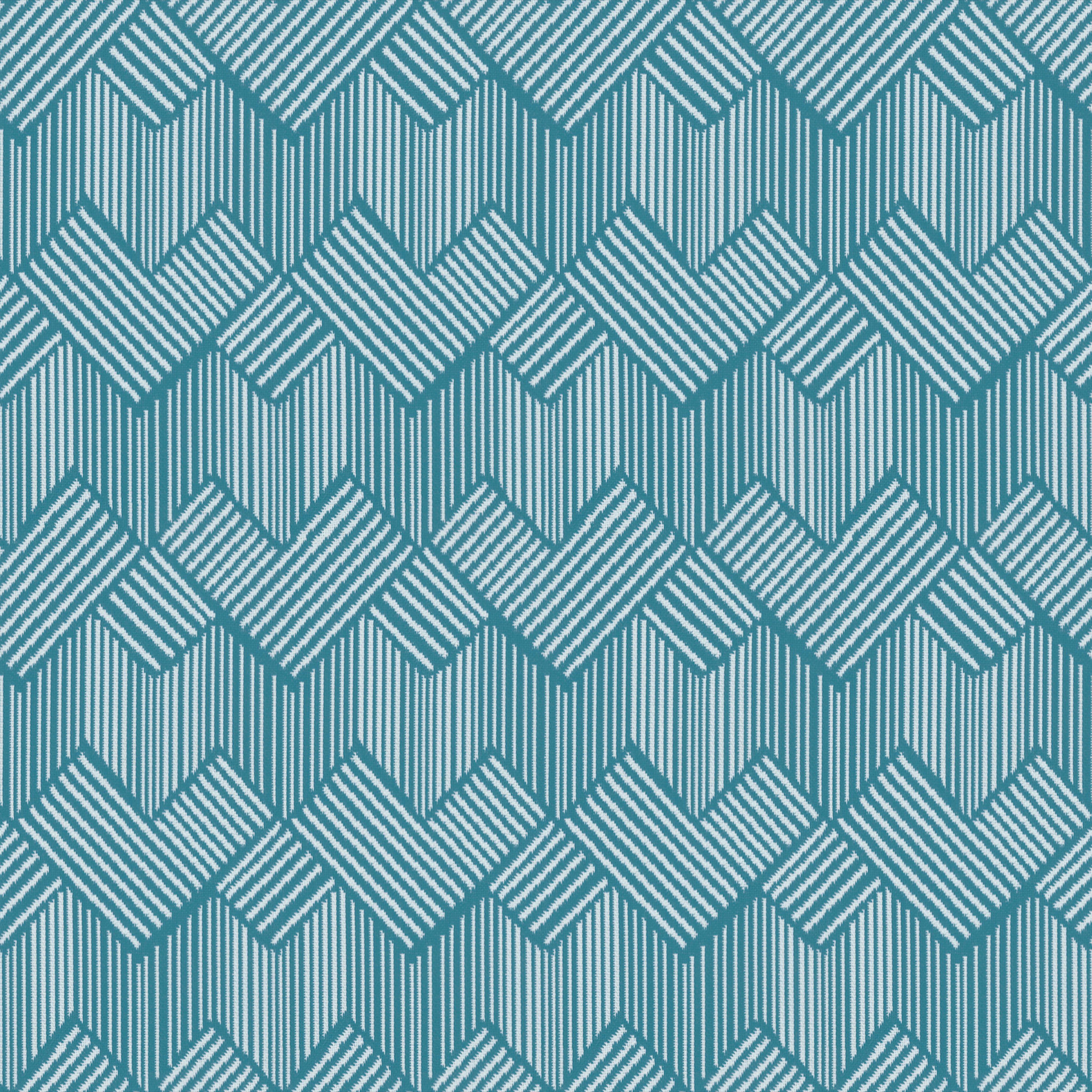 A seamless fabric texture with geometric duckegg jacquard units arranged in a None pattern