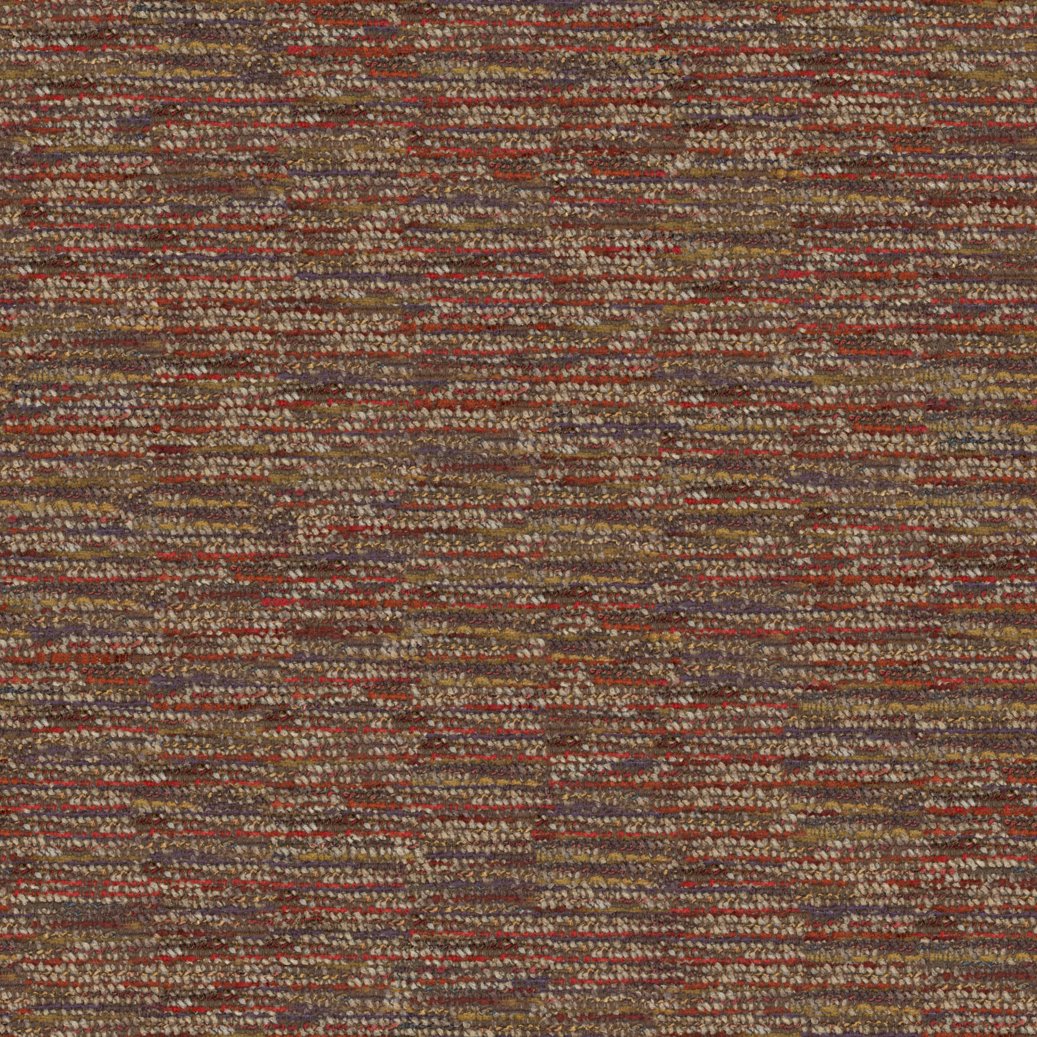 A seamless fabric texture with plain red chenille units arranged in a None pattern
