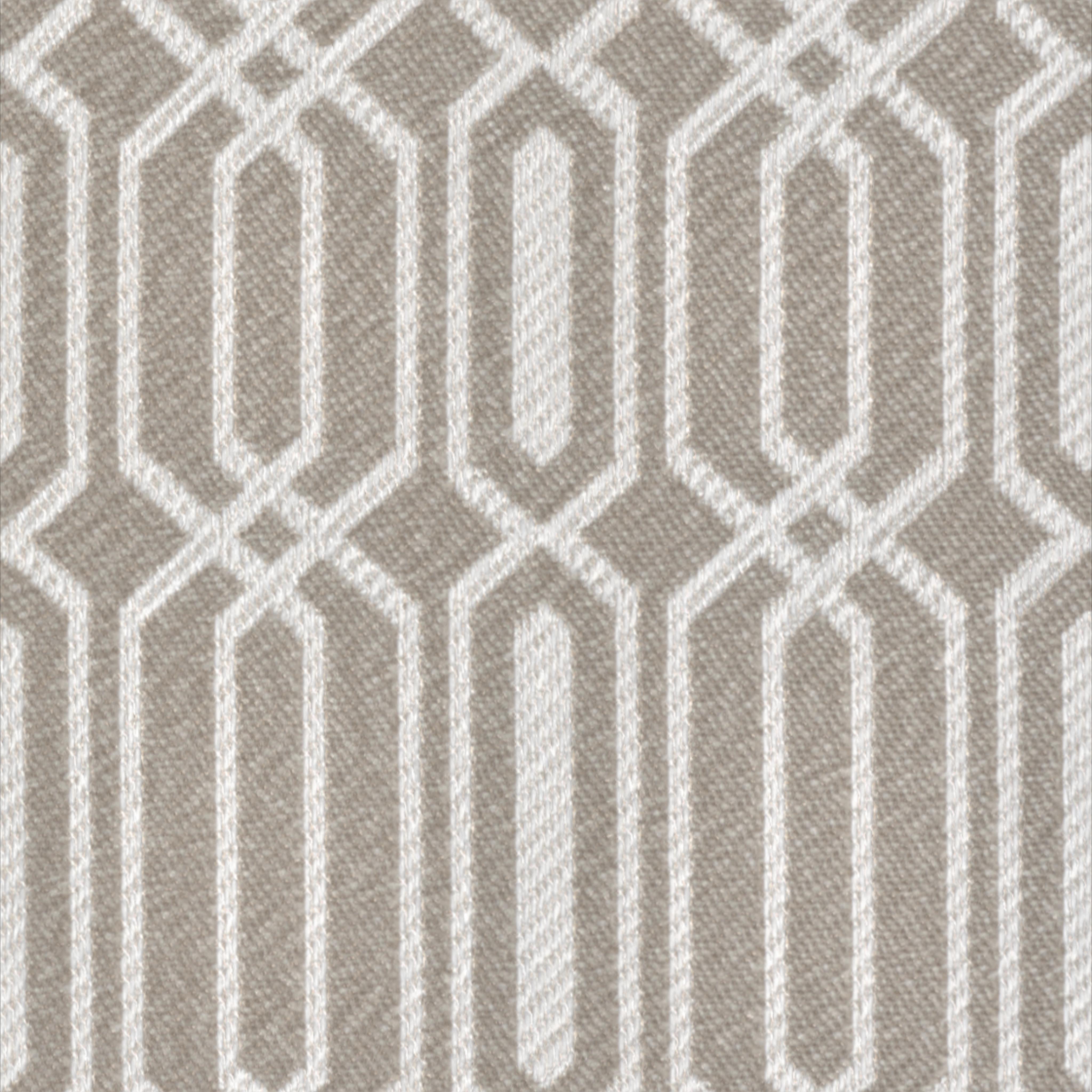 A seamless fabric texture with geometric natural jacquard units arranged in a None pattern