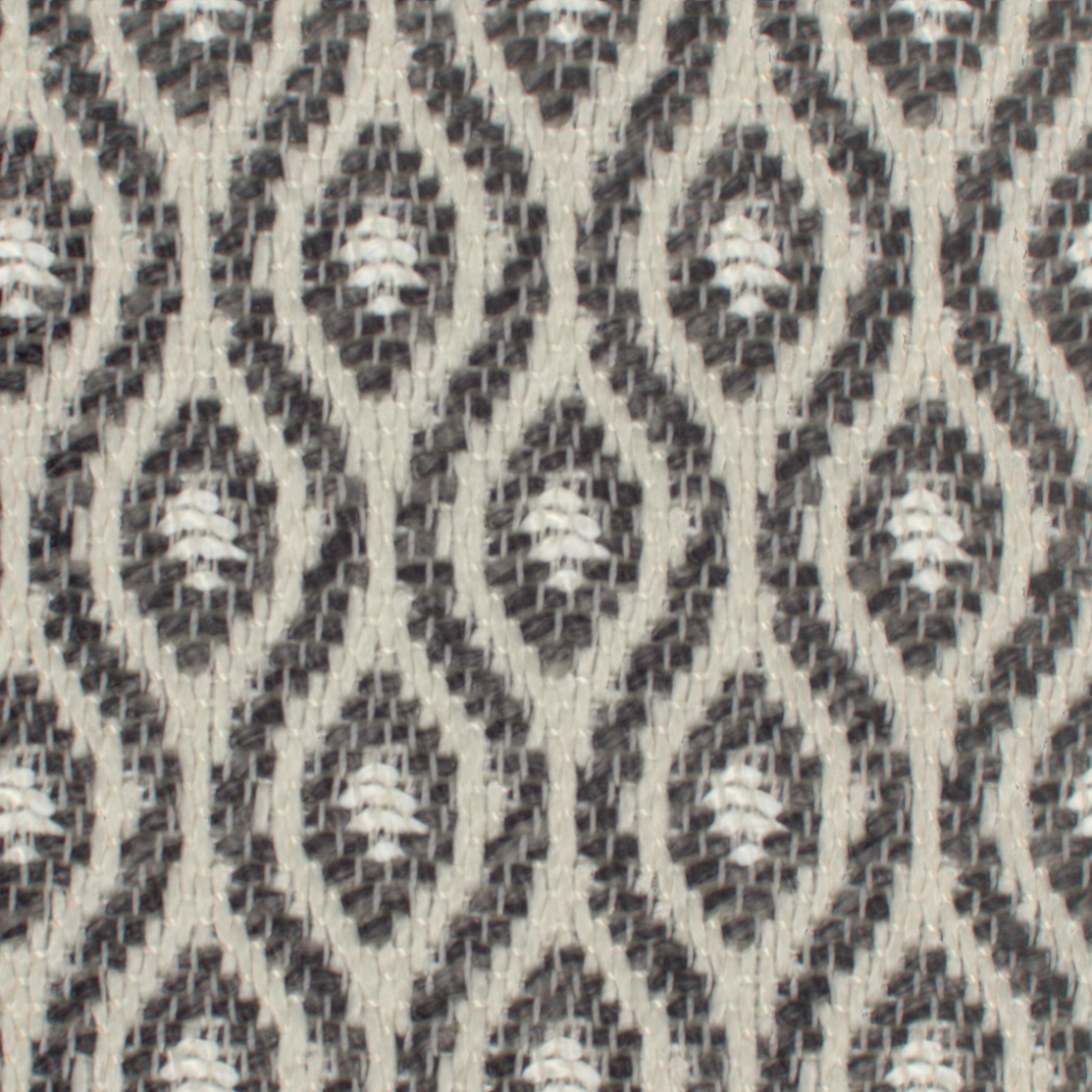 A seamless fabric texture with geometric black jacquard units arranged in a None pattern