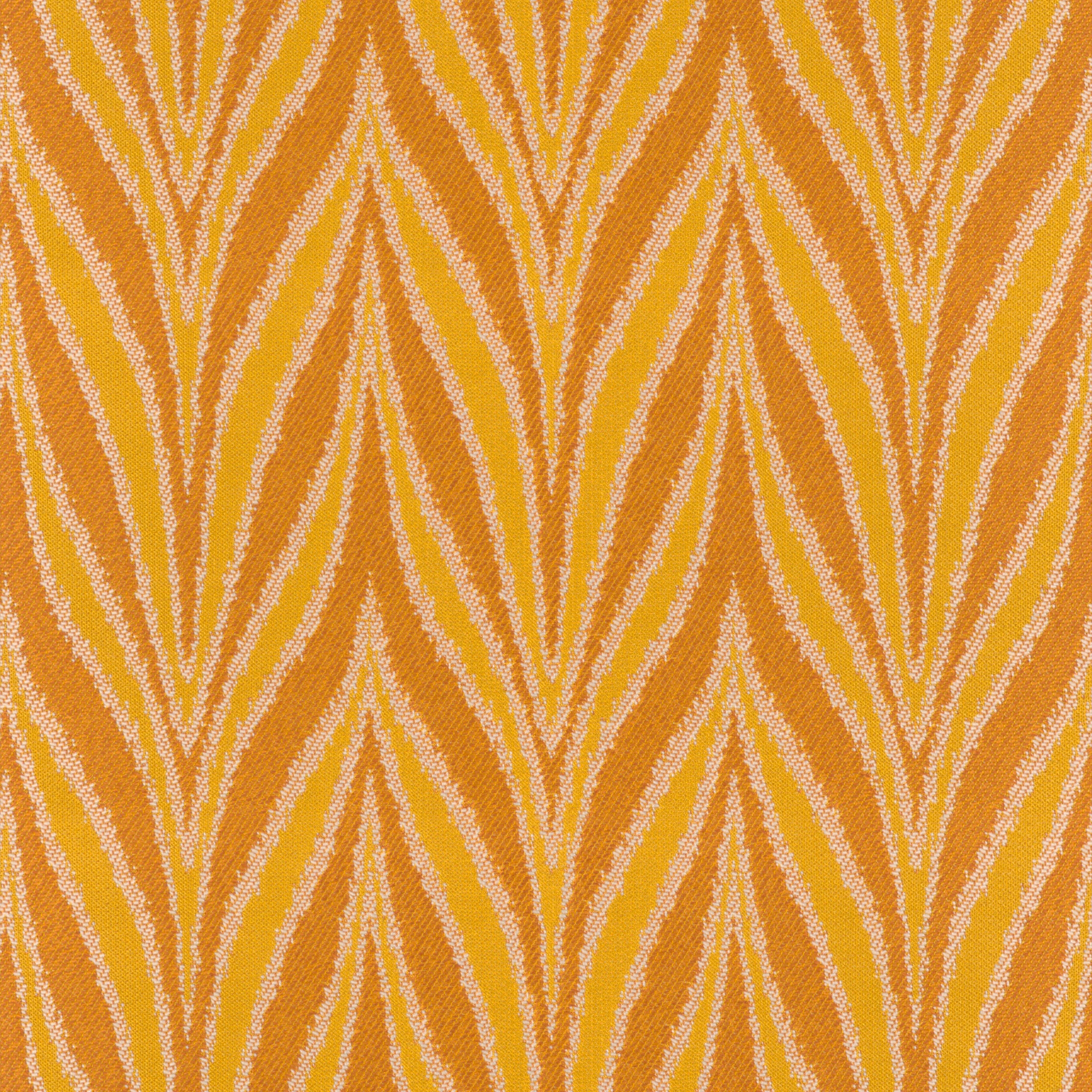 A seamless fabric texture with graphical orange jacquard units arranged in a None pattern