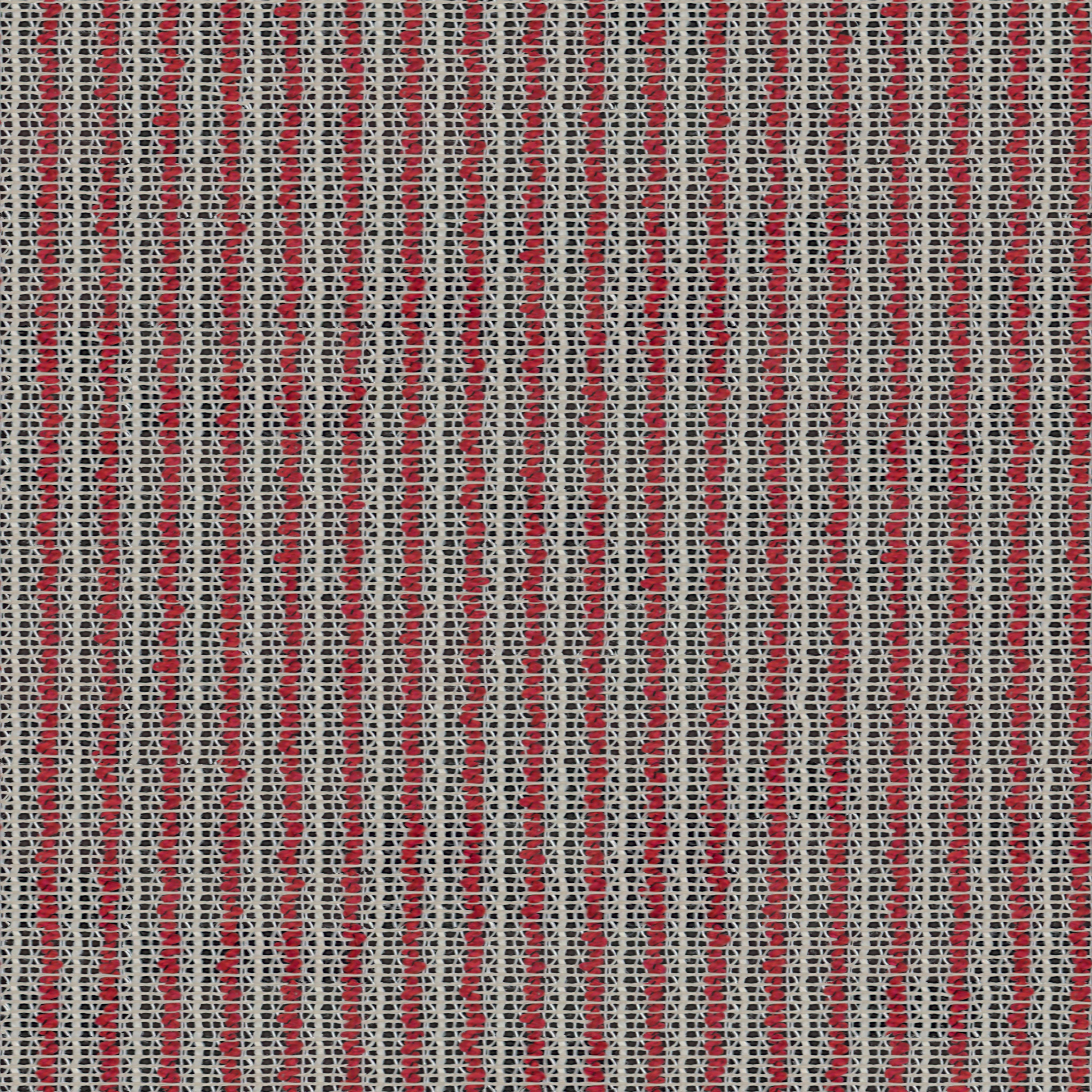A seamless fabric texture with stripe red sheer units arranged in a None pattern