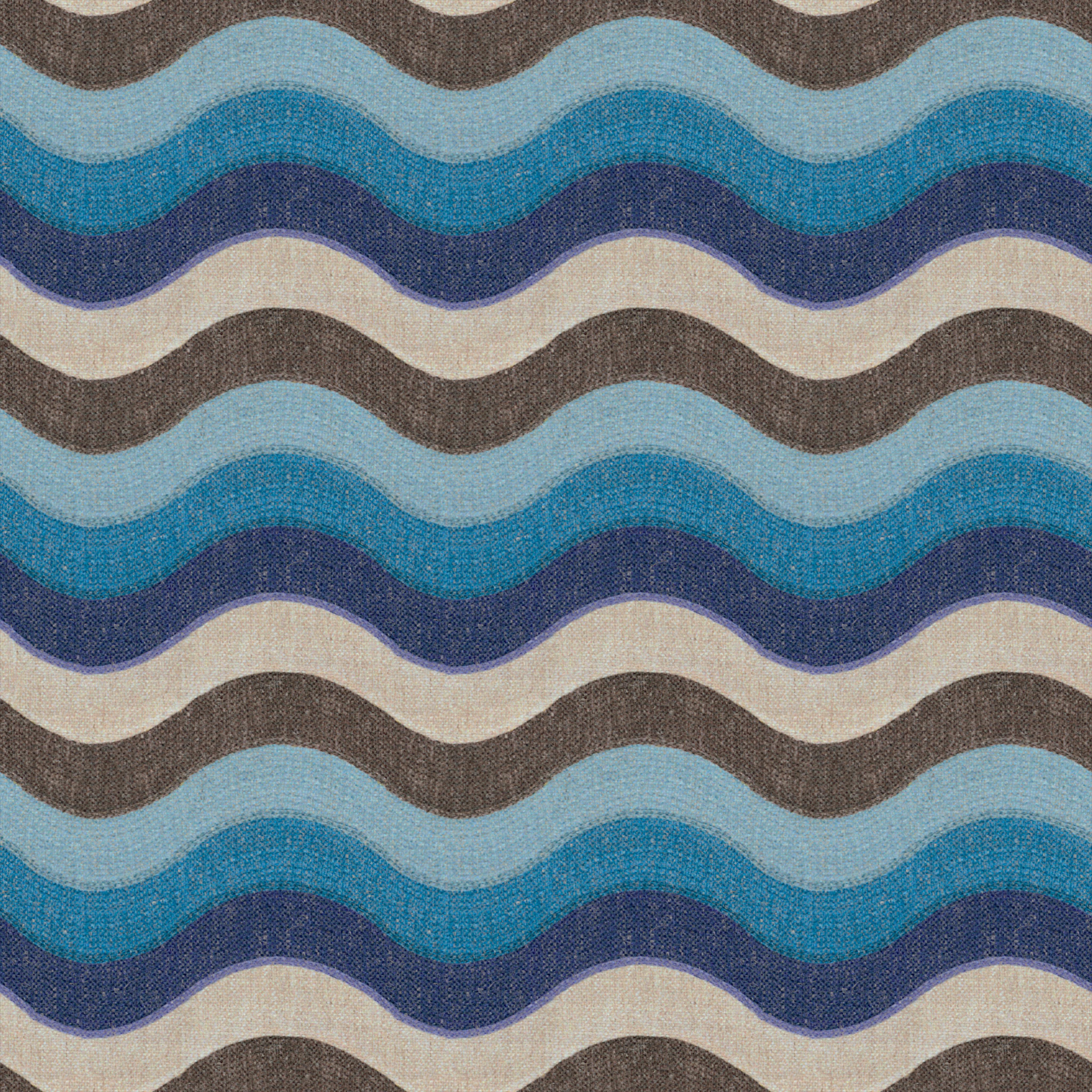 A seamless fabric texture with graphical blue print units arranged in a None pattern