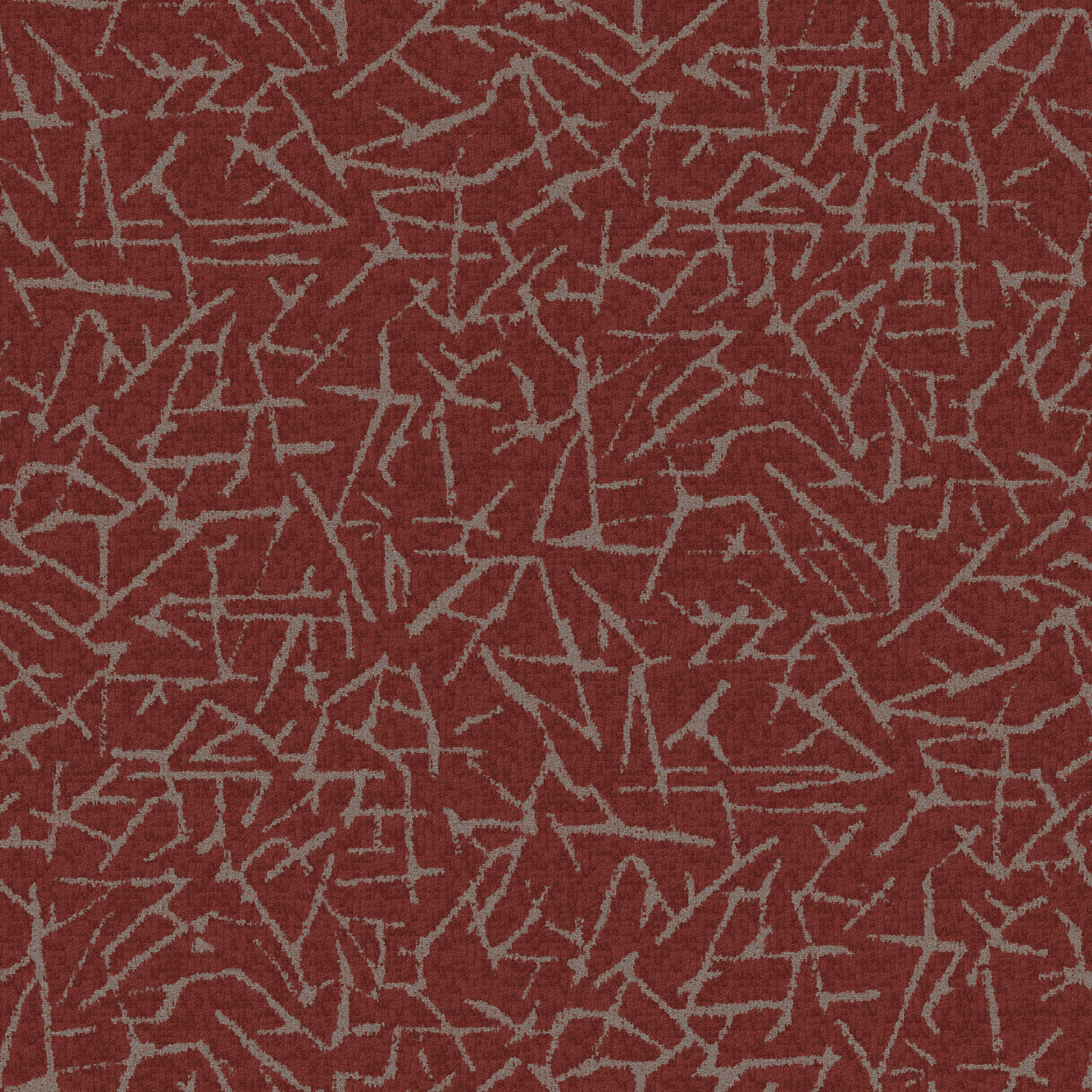 A seamless fabric texture with geometric red jacquard units arranged in a None pattern