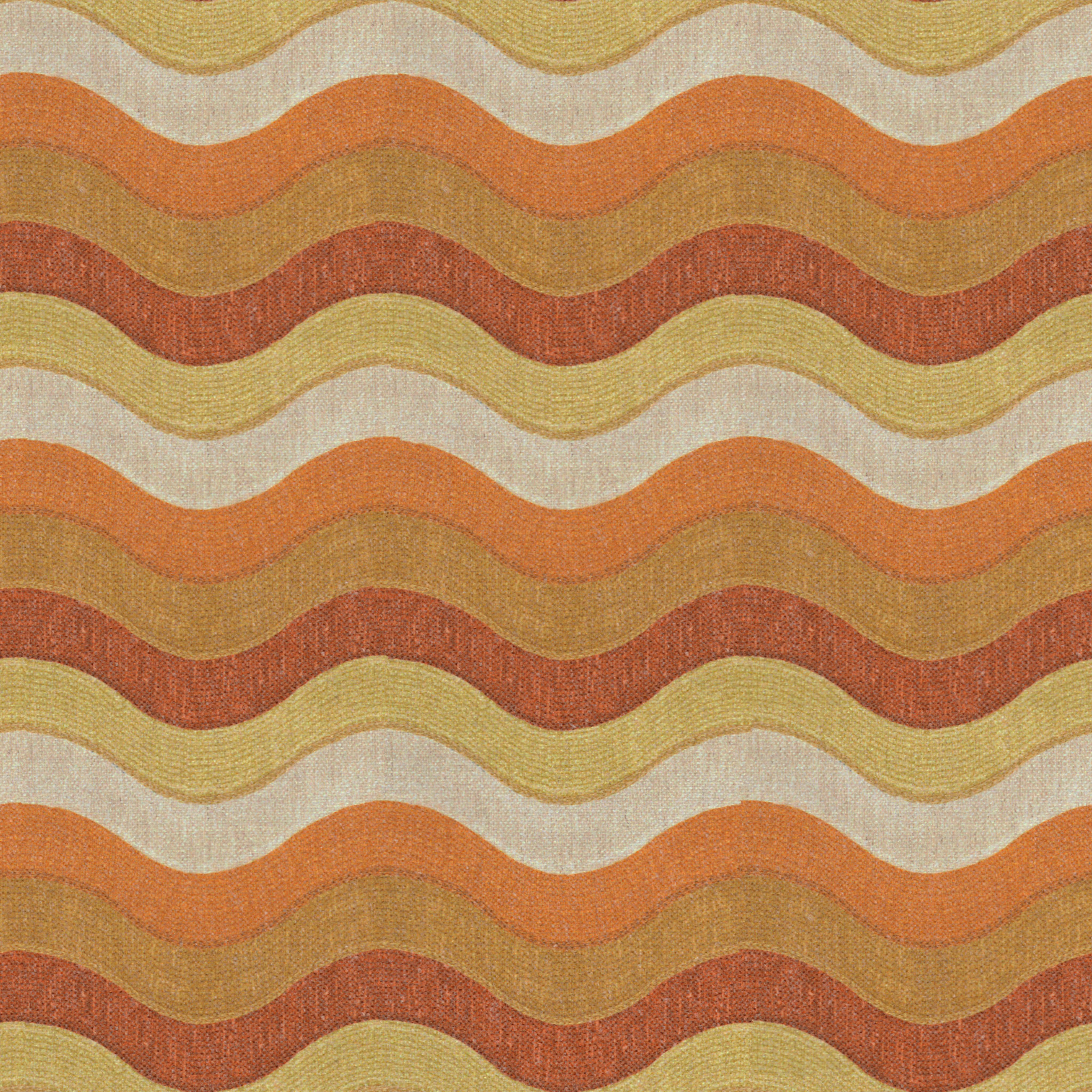 A seamless fabric texture with graphical gold print units arranged in a None pattern