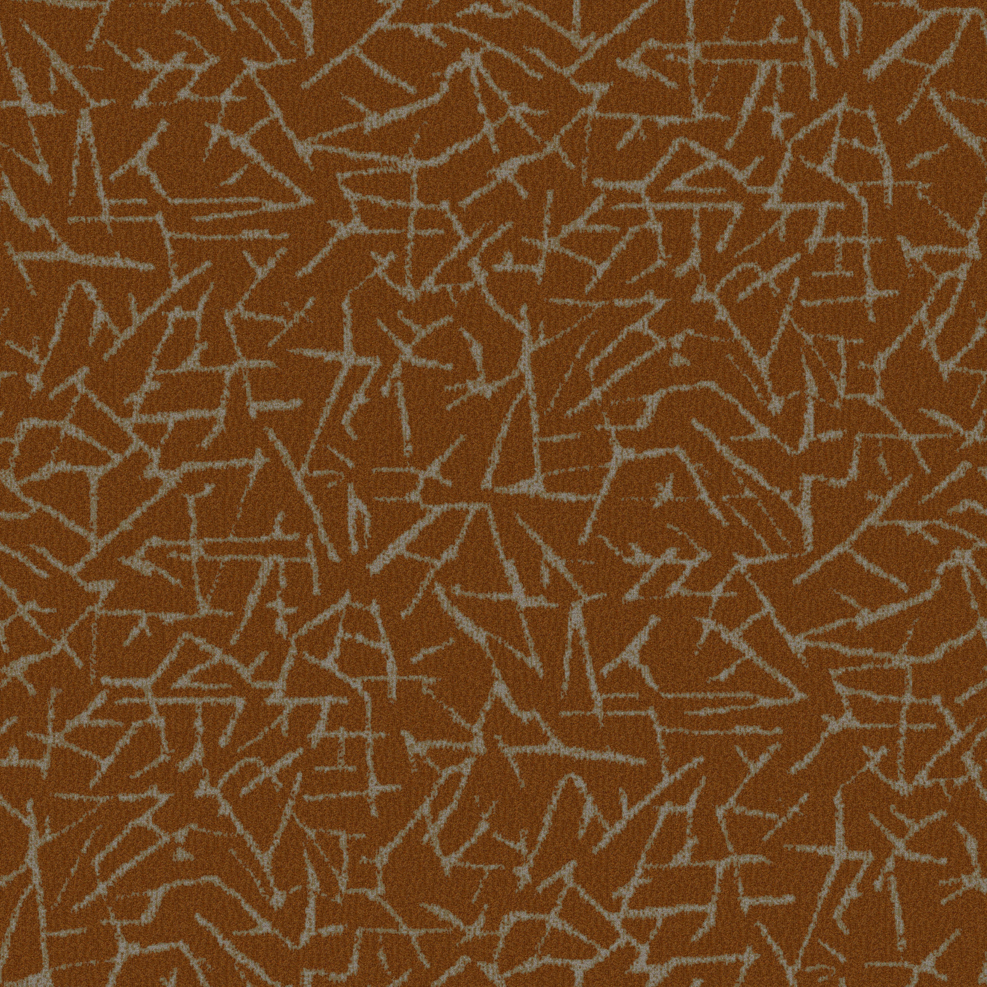 A seamless fabric texture with geometric orange jacquard units arranged in a None pattern