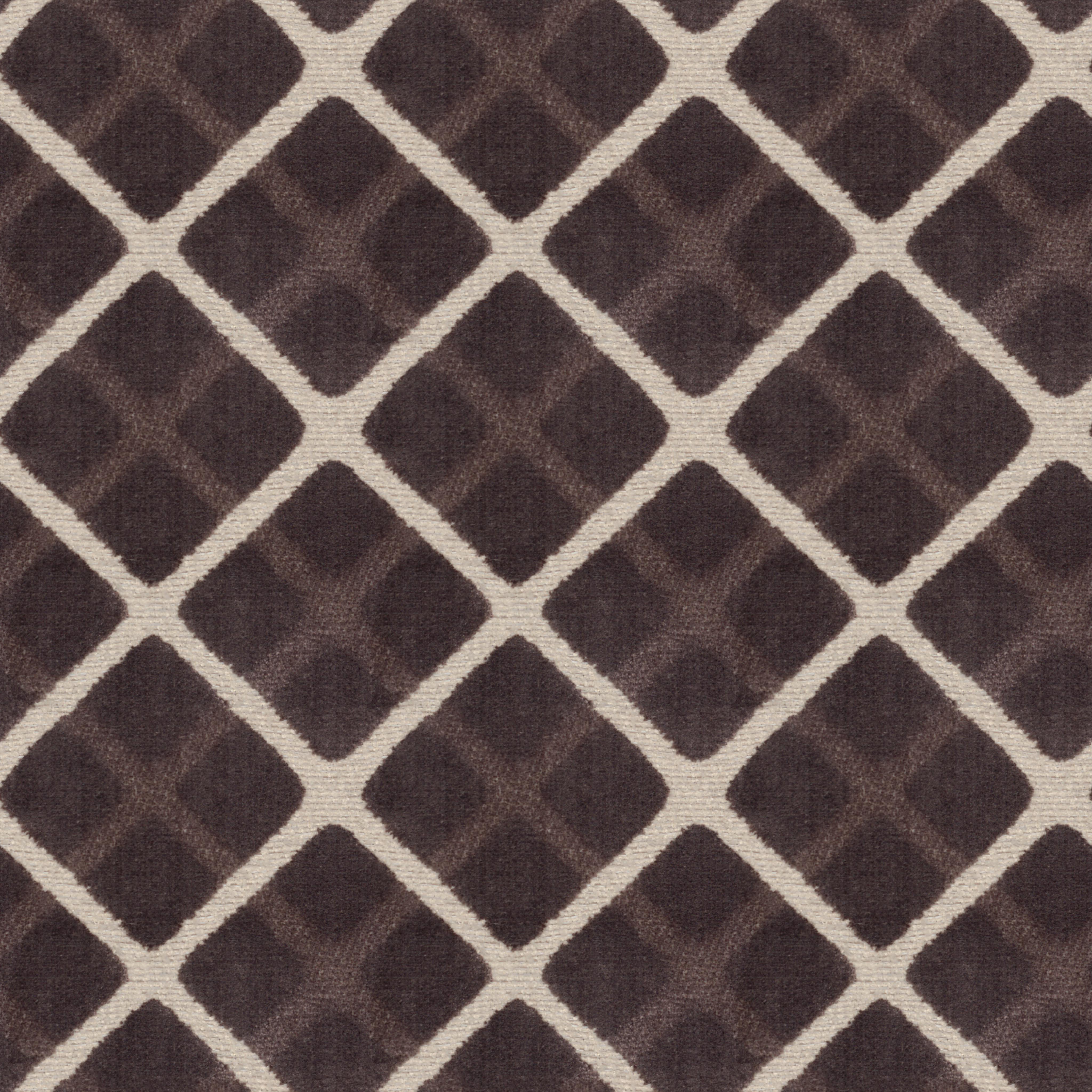 A seamless fabric texture with geometric brown jacquard units arranged in a None pattern