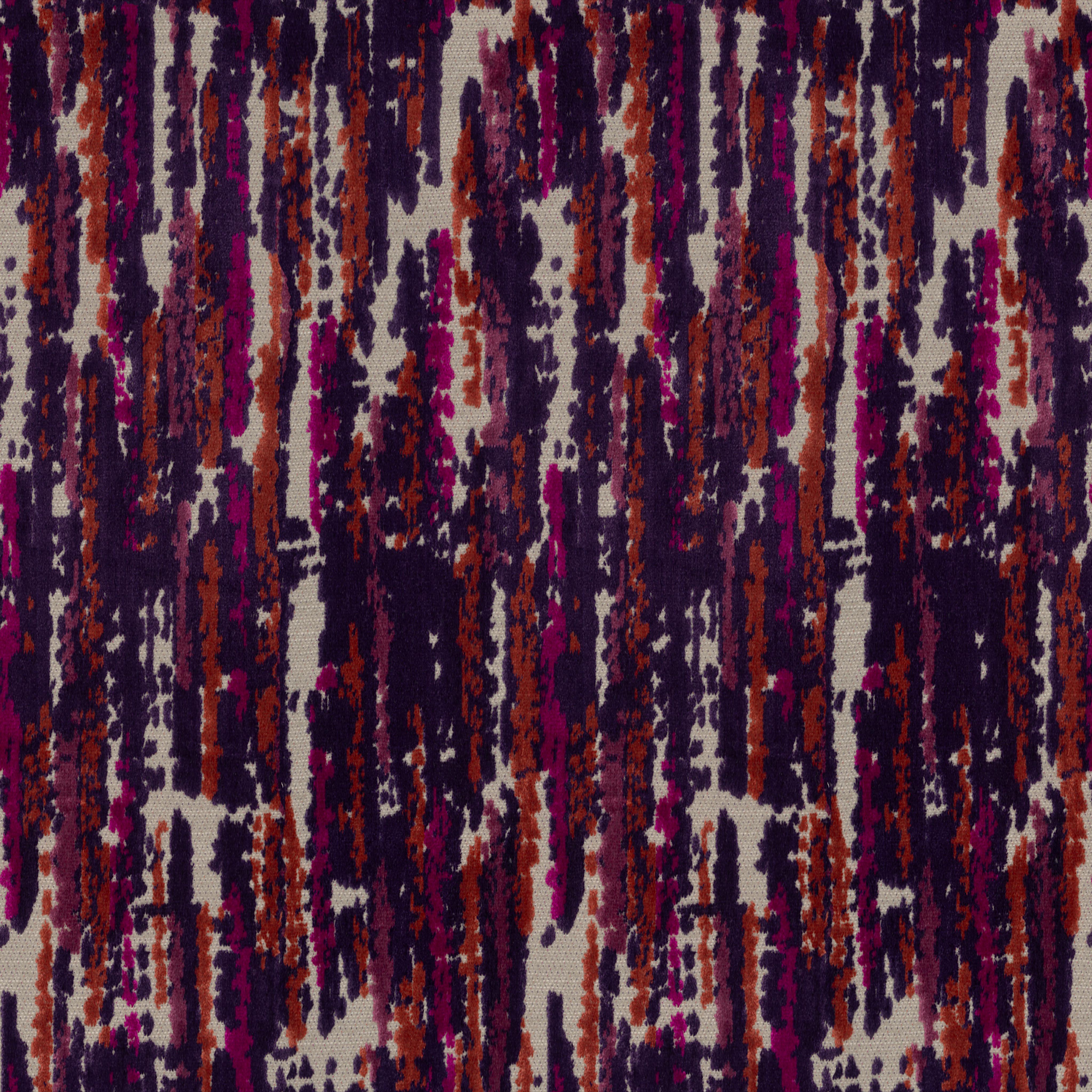 A seamless fabric texture with graphical purple jacquard units arranged in a None pattern
