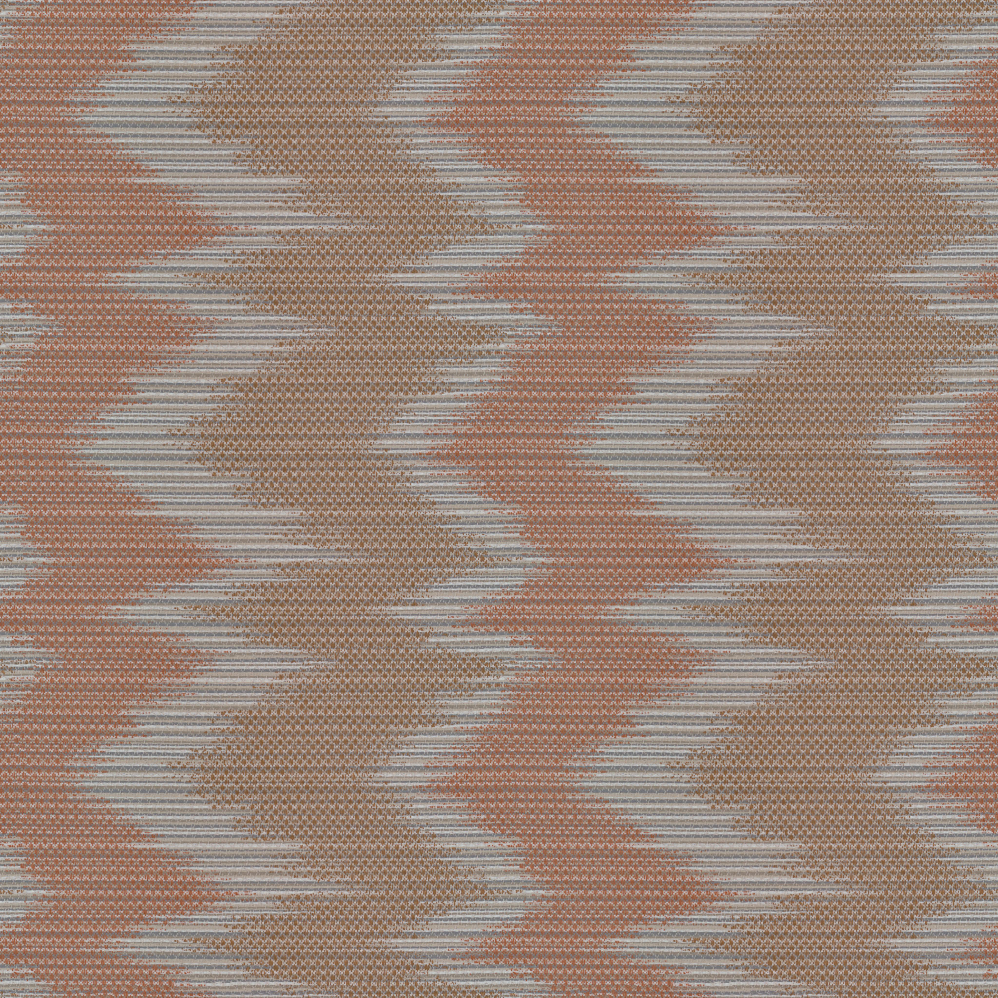 A seamless fabric texture with herringbone orange jacquard units arranged in a None pattern