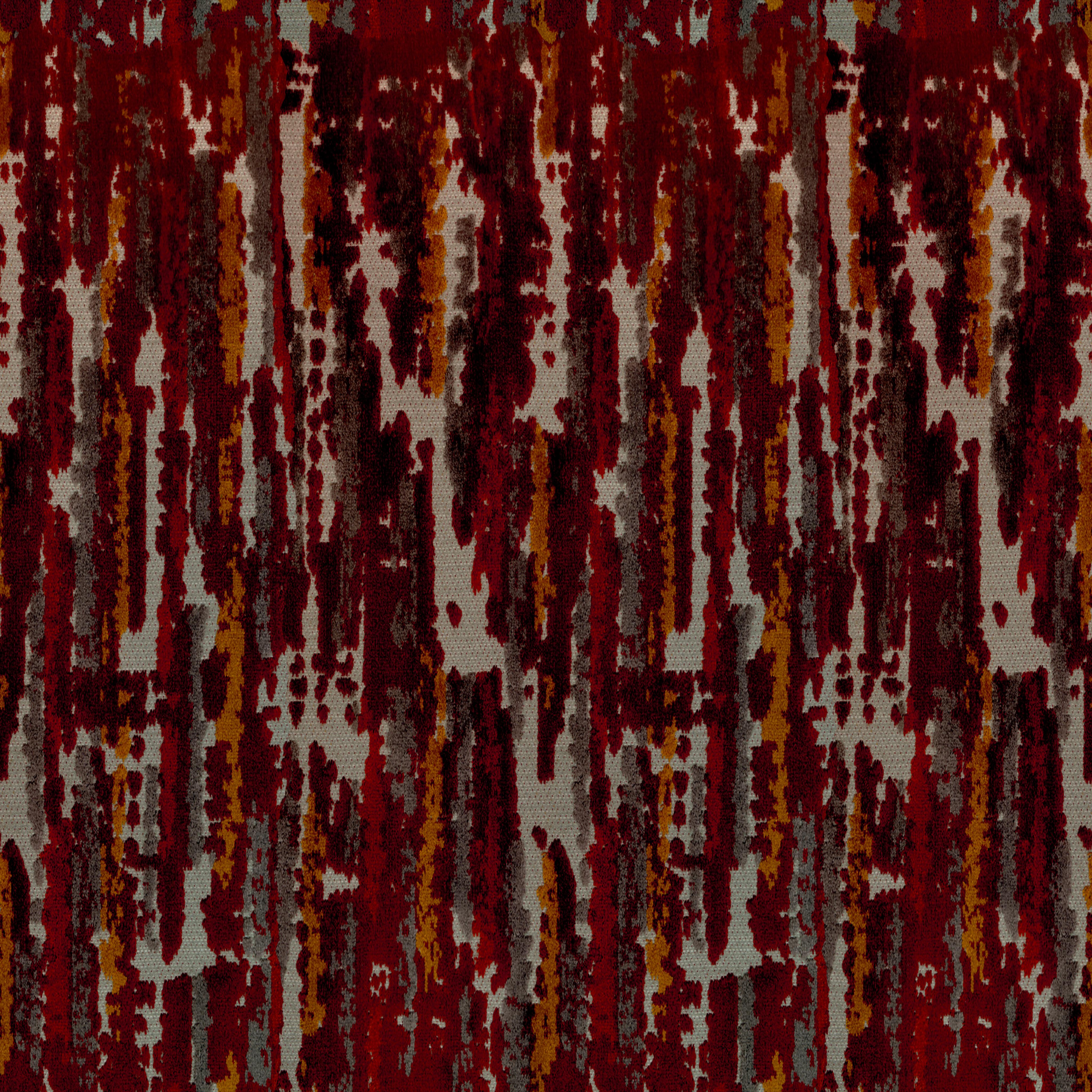 A seamless fabric texture with graphical red jacquard units arranged in a None pattern