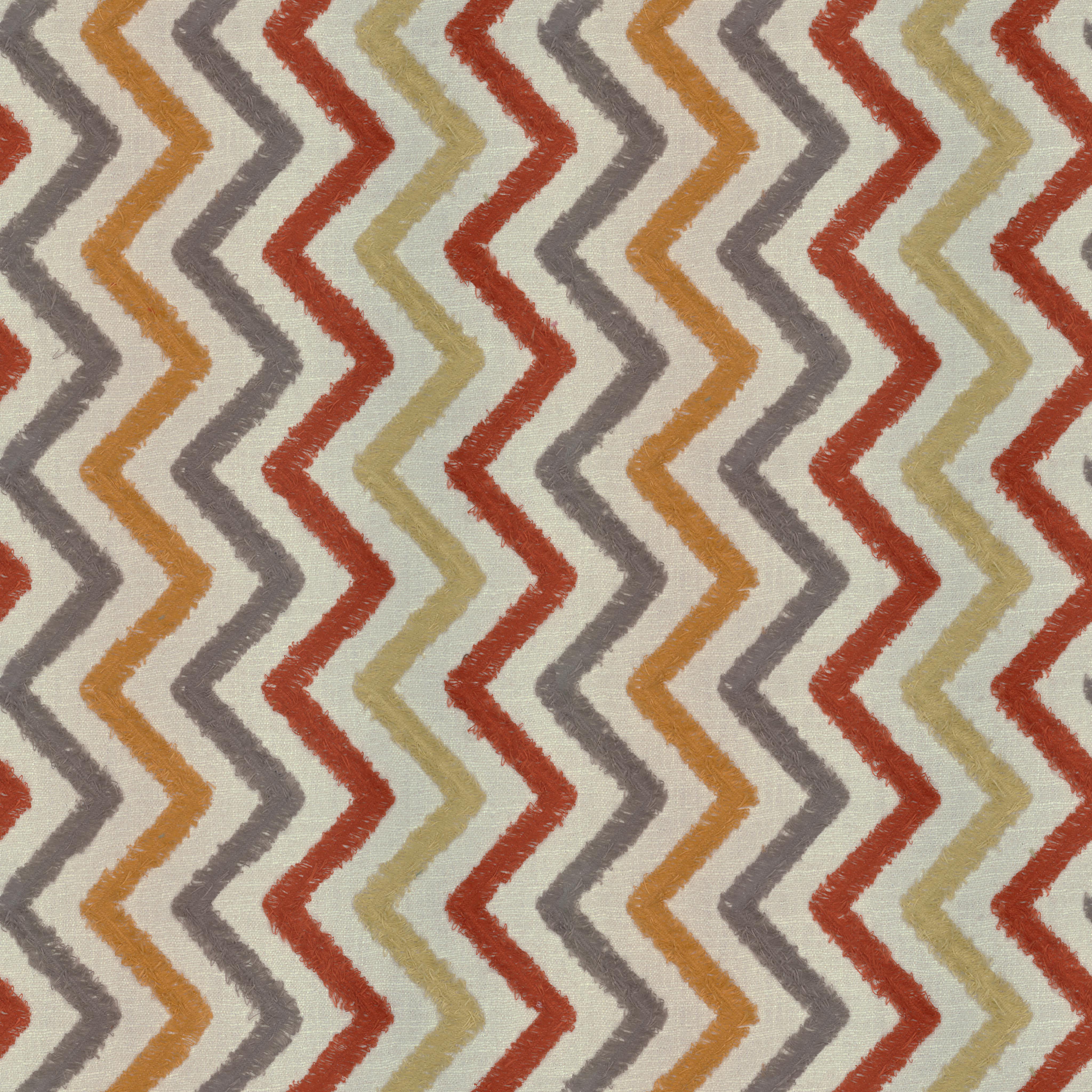 A seamless fabric texture with geometric orange embroidery units arranged in a None pattern
