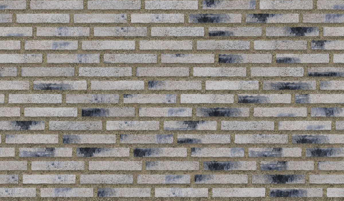 A seamless brick texture with charcoal brick units arranged in a Staggered pattern