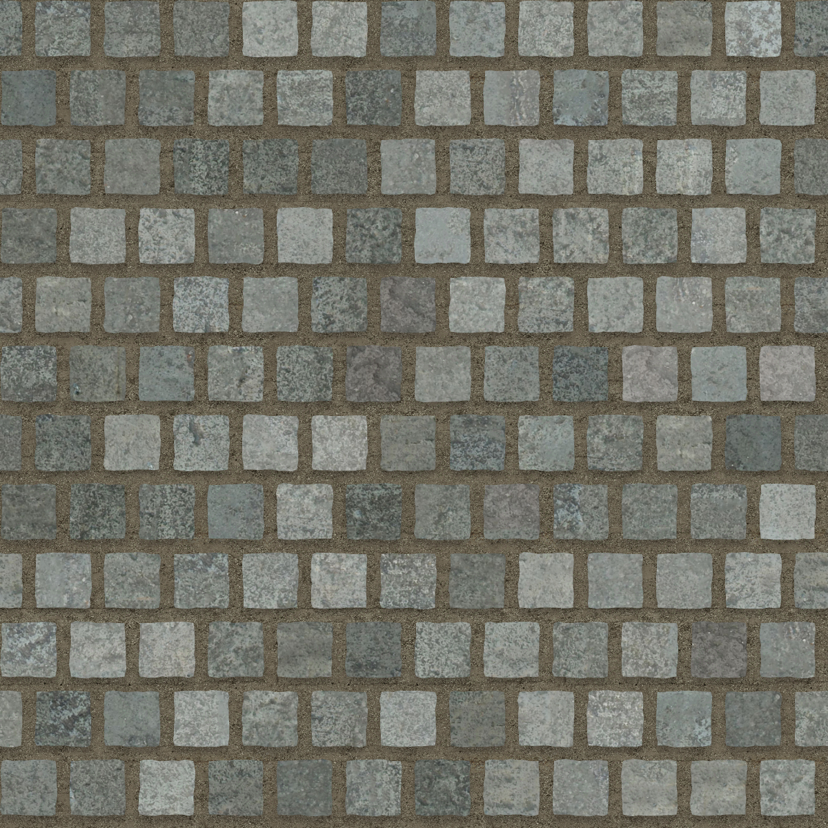 A seamless stone texture with flagstone blocks arranged in a Stretcher pattern