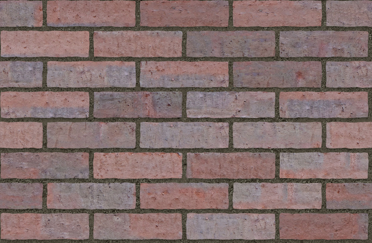 A seamless brick texture with hojrod brick units arranged in a Stretcher pattern