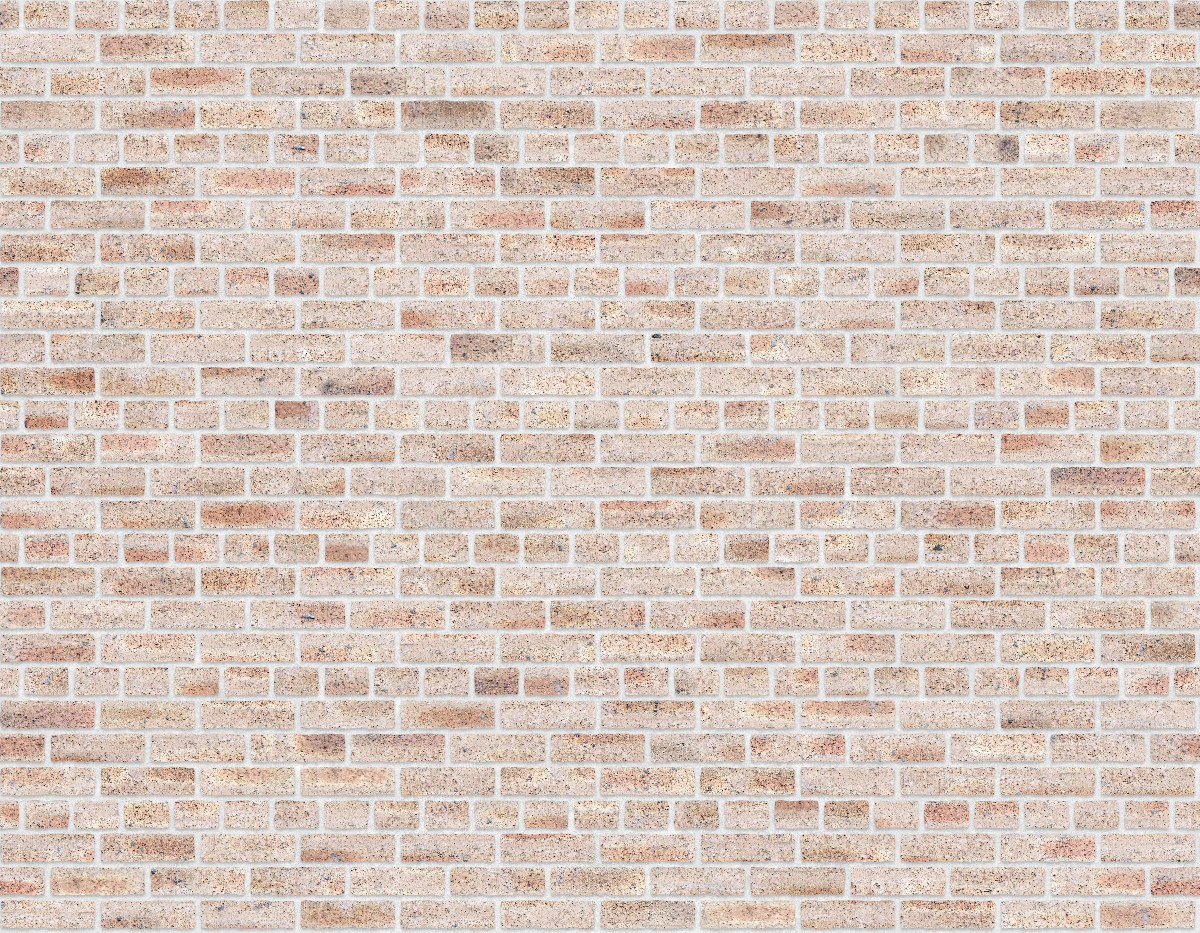 A seamless brick texture with dragfaced brick units arranged in a Common pattern