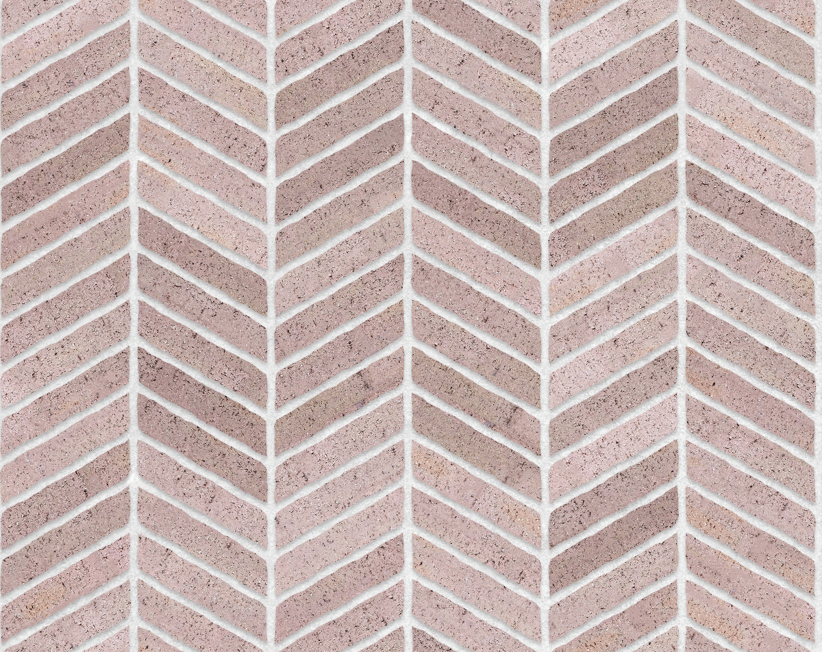 A seamless brick texture with even drag brick units arranged in a Chevron pattern