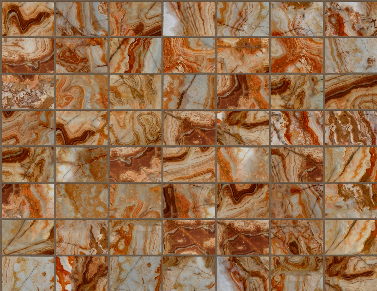 A seamless stone texture with orange marble blocks arranged in a Stack pattern