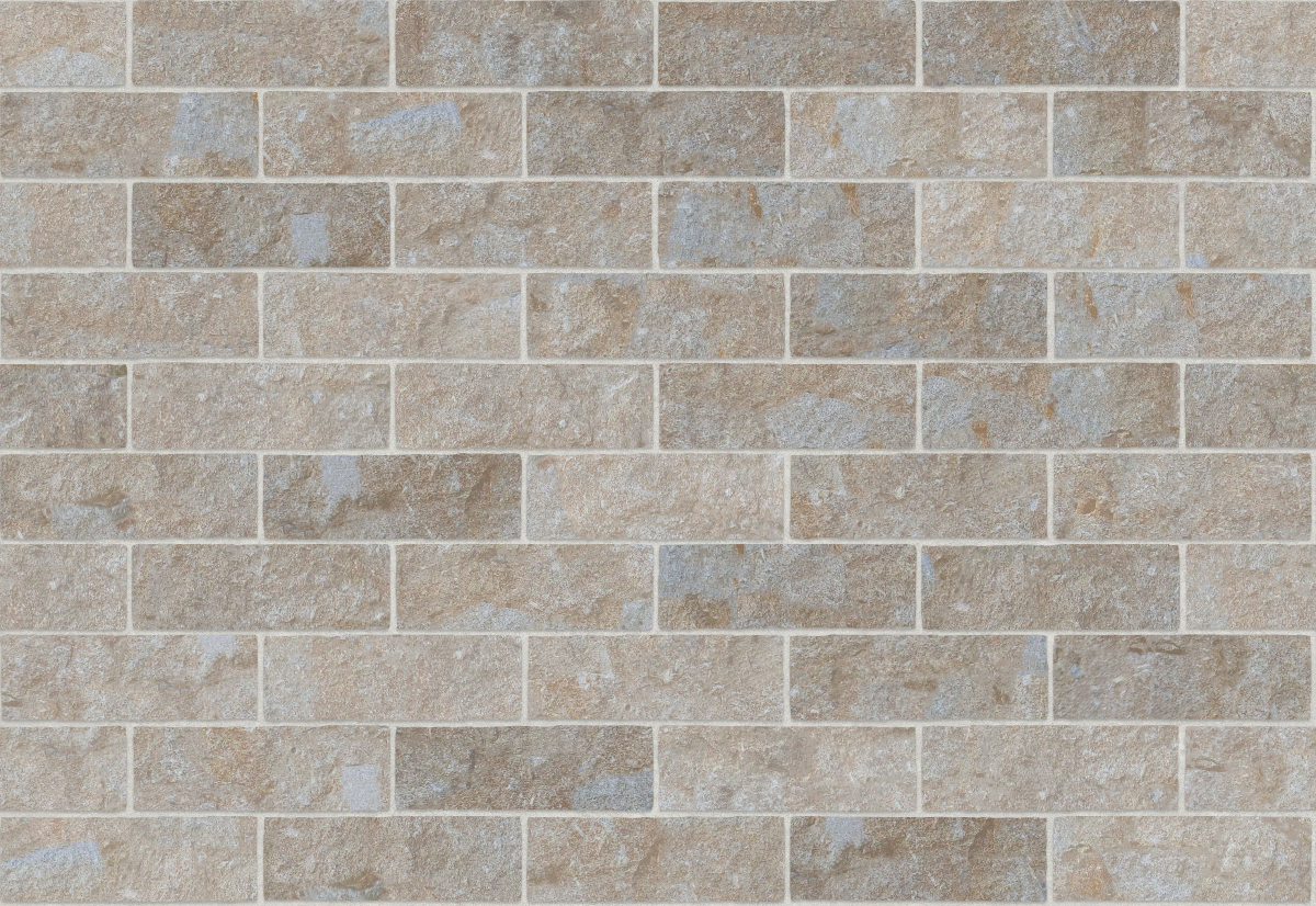 A seamless stone texture with rough limestone blocks arranged in a Stretcher pattern