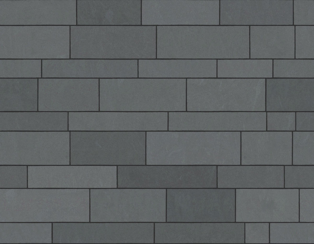 A seamless stone texture with slate blocks arranged in a Ashlar pattern