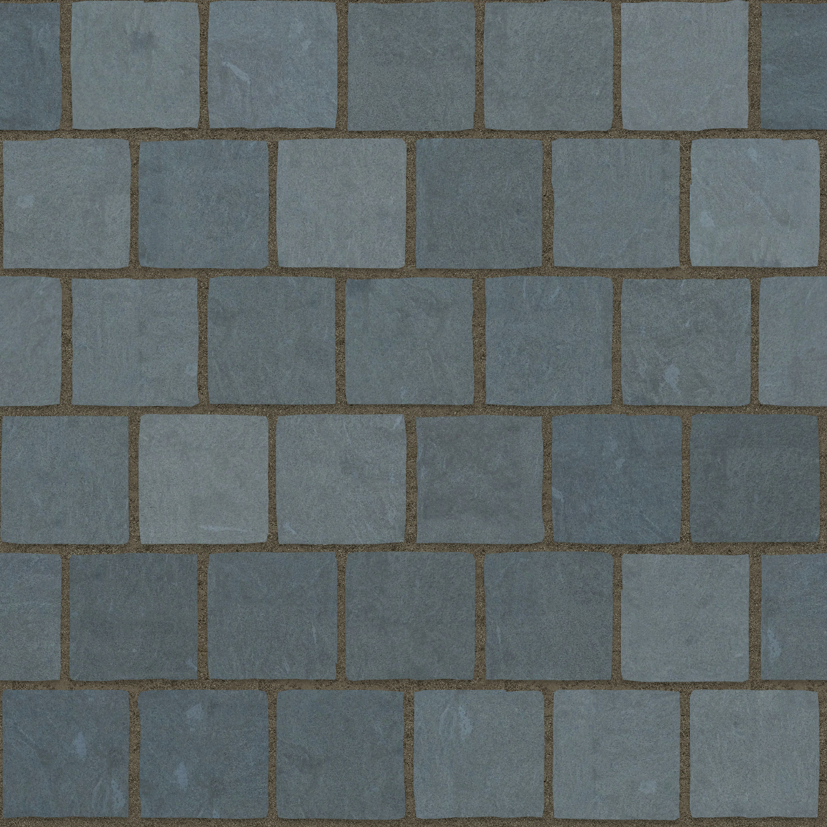 A seamless stone texture with slate blocks arranged in a Stretcher pattern