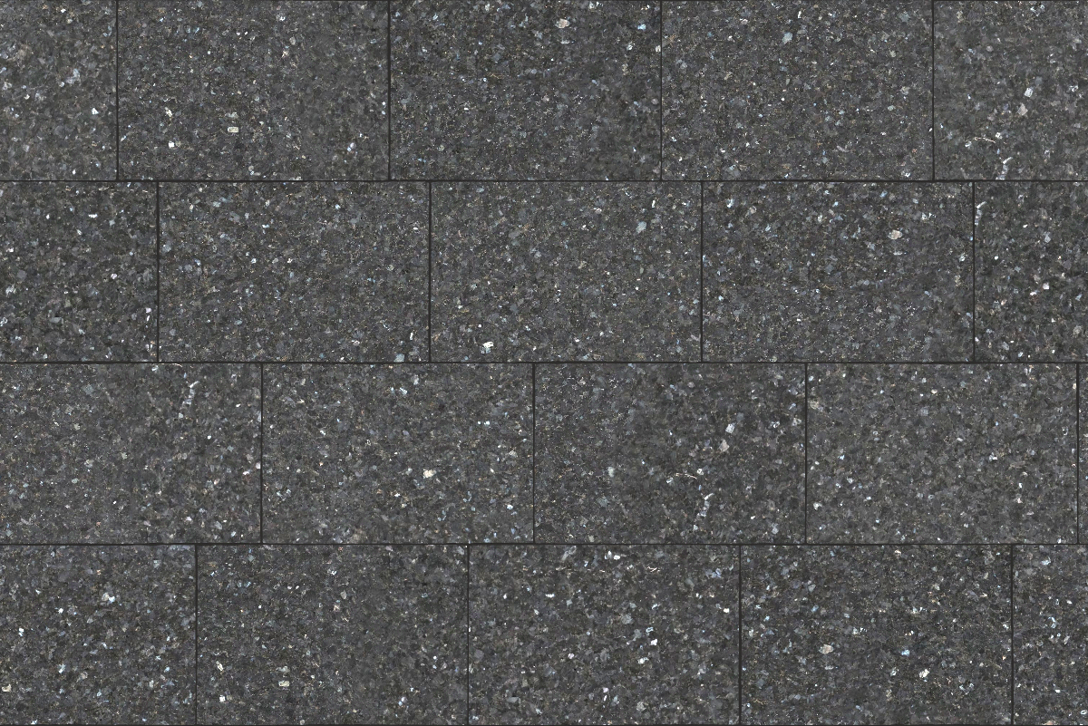 A seamless stone texture with larvikite blocks arranged in a Staggered pattern