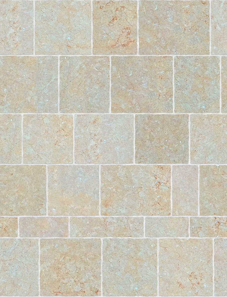 A seamless stone texture with reconstituted stone blocks arranged in a Ashlar pattern