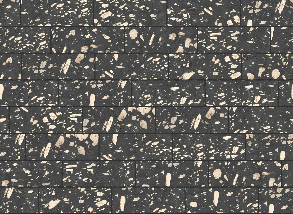 A seamless stone texture with andesite porphyry blocks arranged in a Staggered pattern