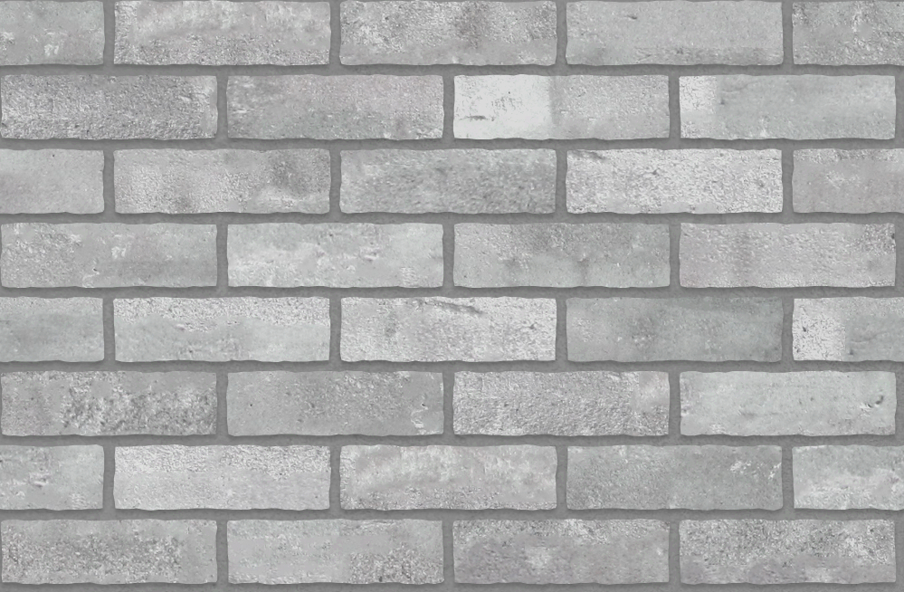 A seamless brick texture with finnish grey brick units arranged in a Stretcher pattern