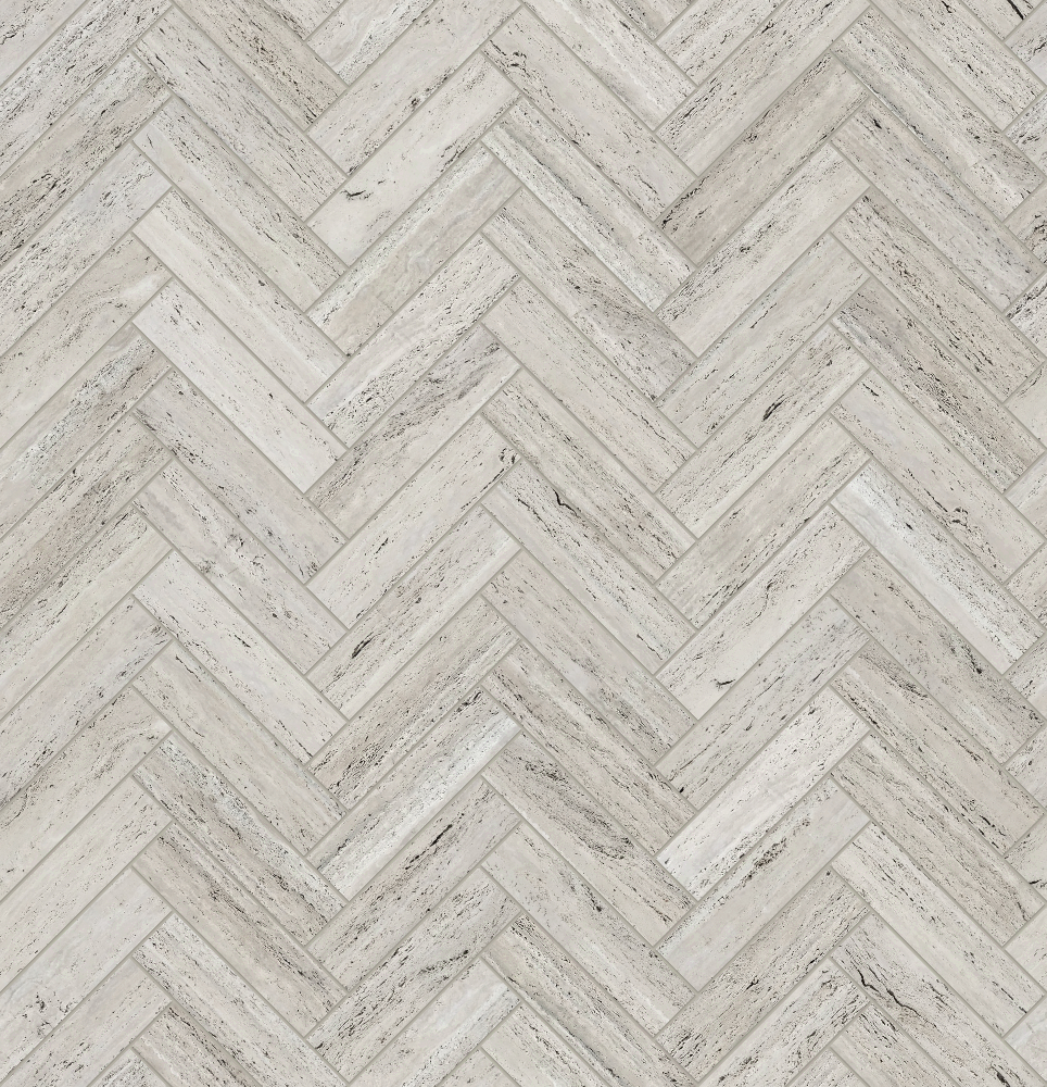 A seamless stone texture with travertine blocks arranged in a Herringbone pattern