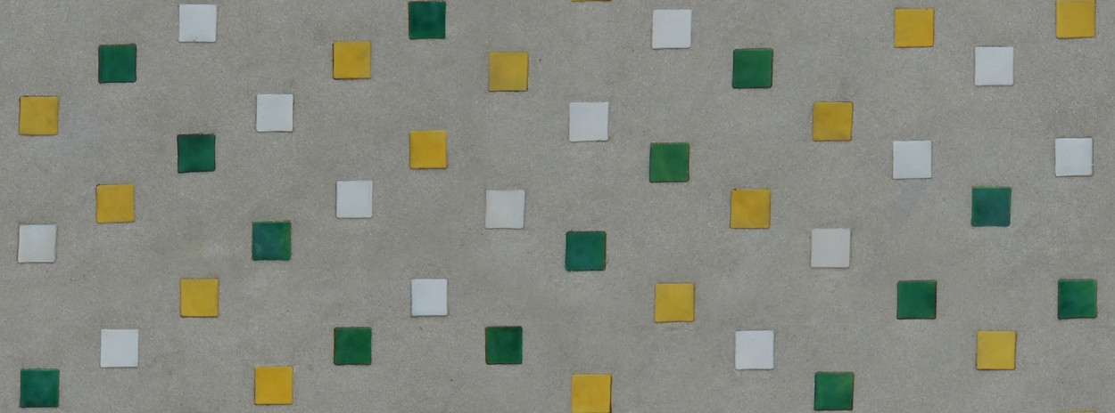A seamless corbusier concrete tile inlay texture for use in architectural drawings and 3D models