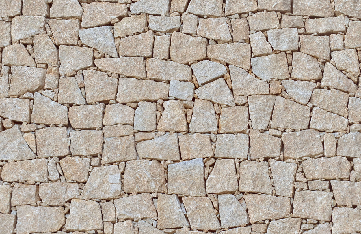A seamless dry stone wall texture for use in architectural drawings and 3D models