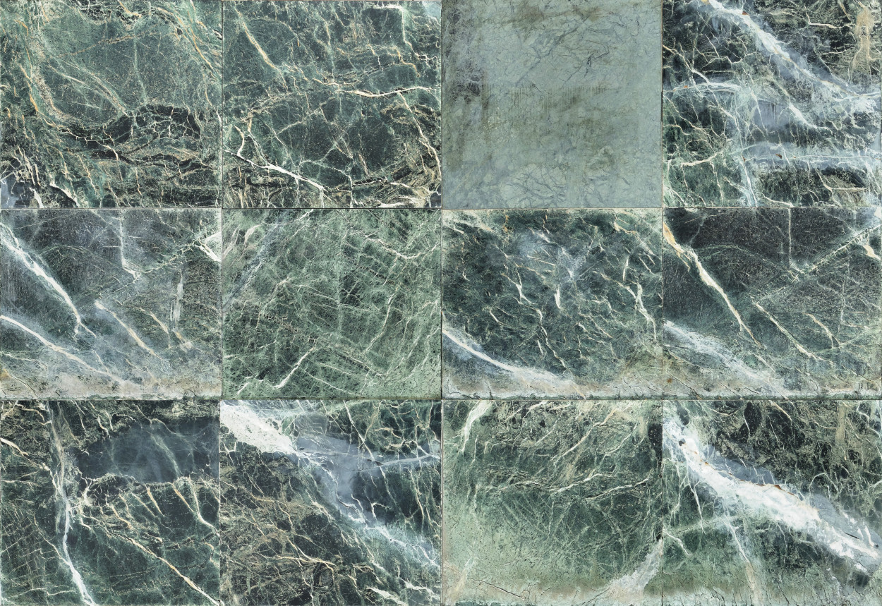 A seamless green marble stone panels texture for use in architectural drawings and 3D models