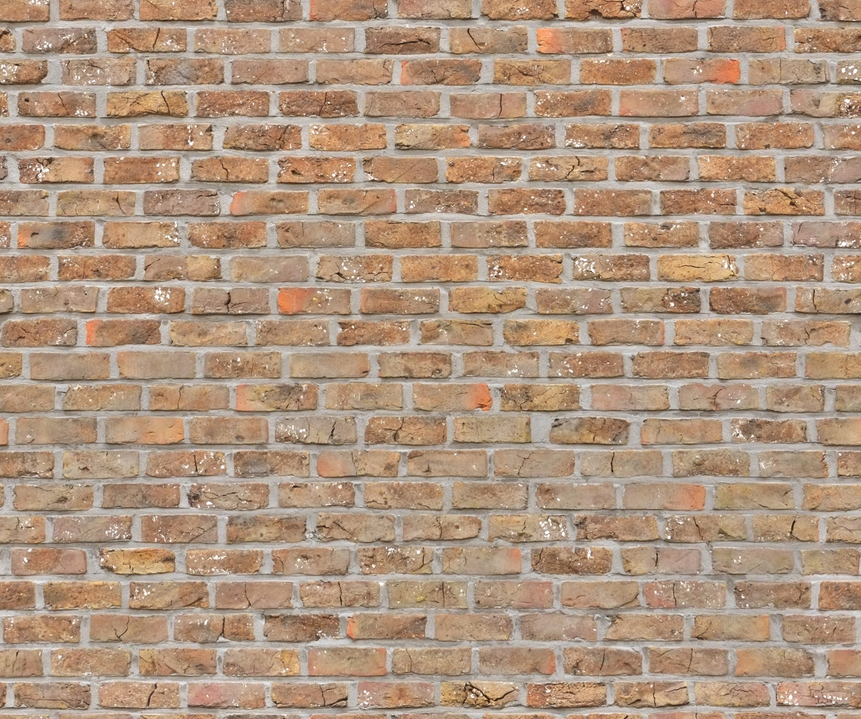 A seamless rough handmade brick texture for use in architectural drawings and 3D models