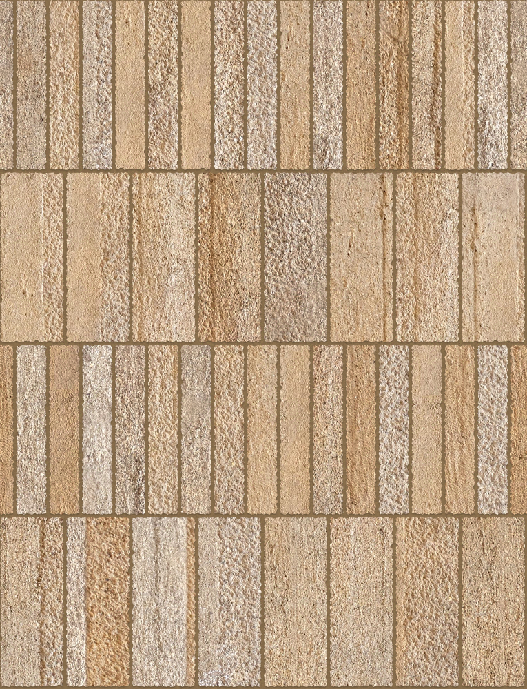 A seamless concrete texture with pigmented concrete blocks arranged in a Common pattern
